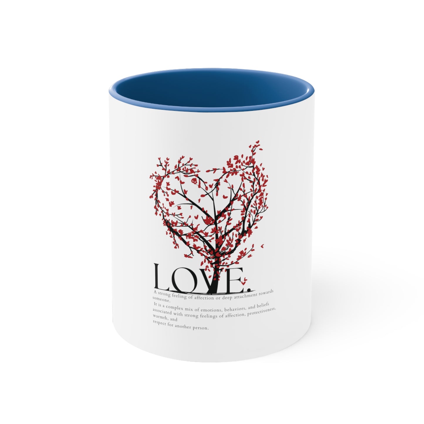 Love Heart Definition Accent Coffee Mug, 11oz Valentin Gift