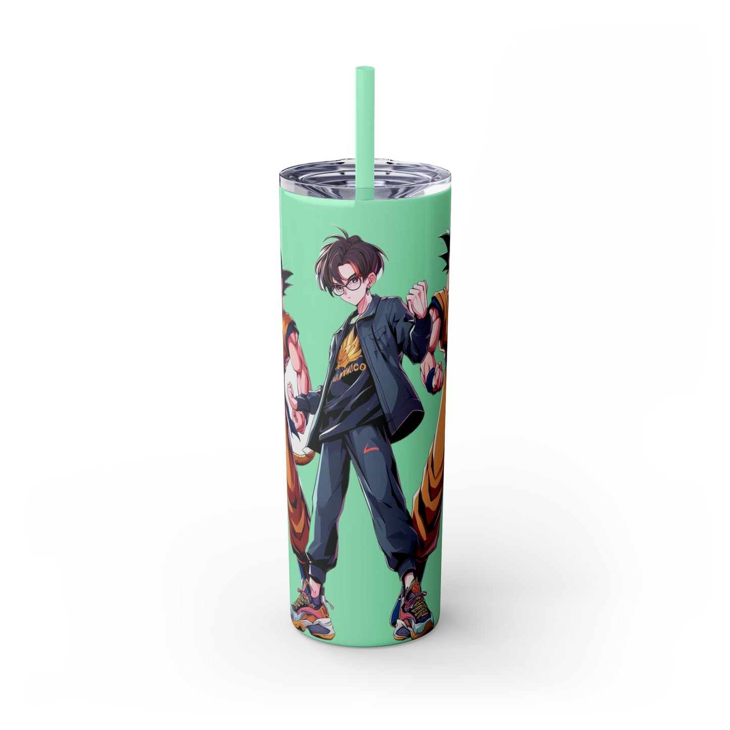 Goku Skinny Tumbler with Straw