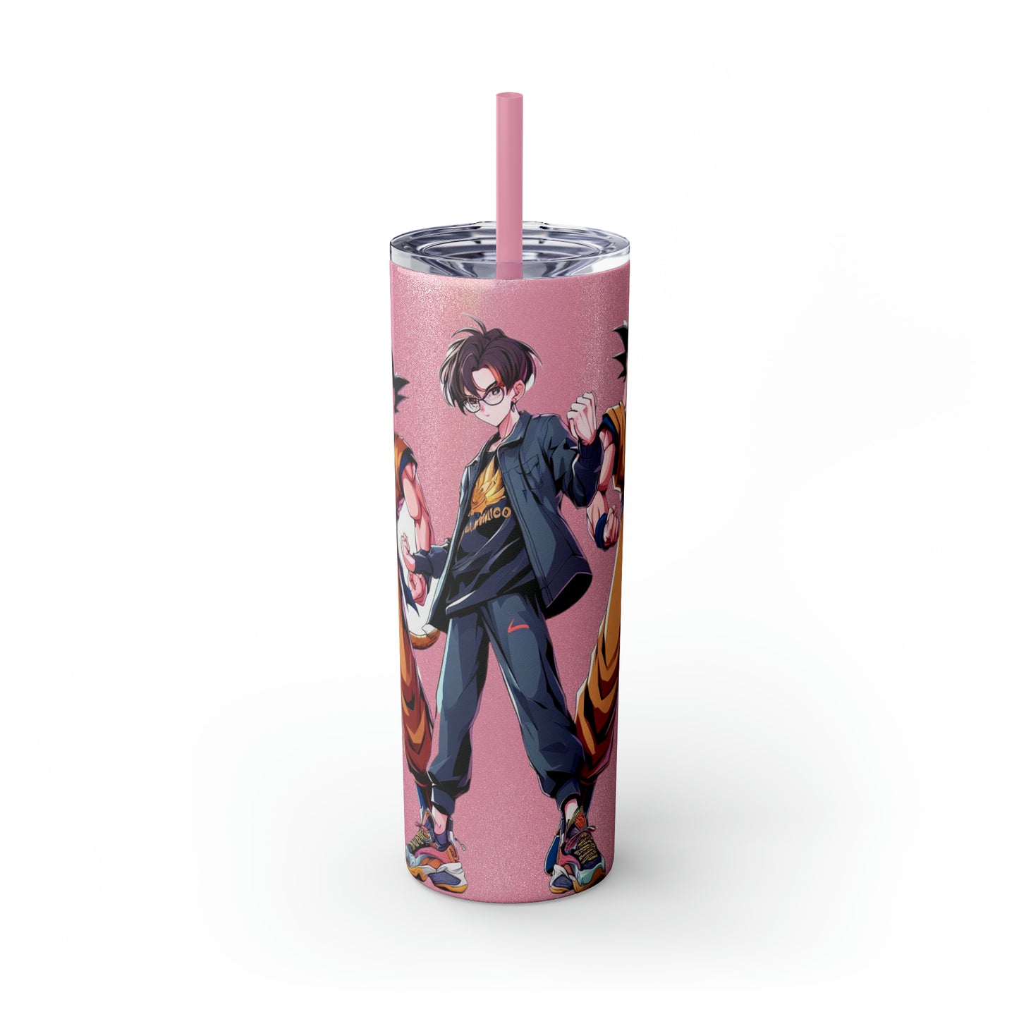 Goku Skinny Tumbler with Straw