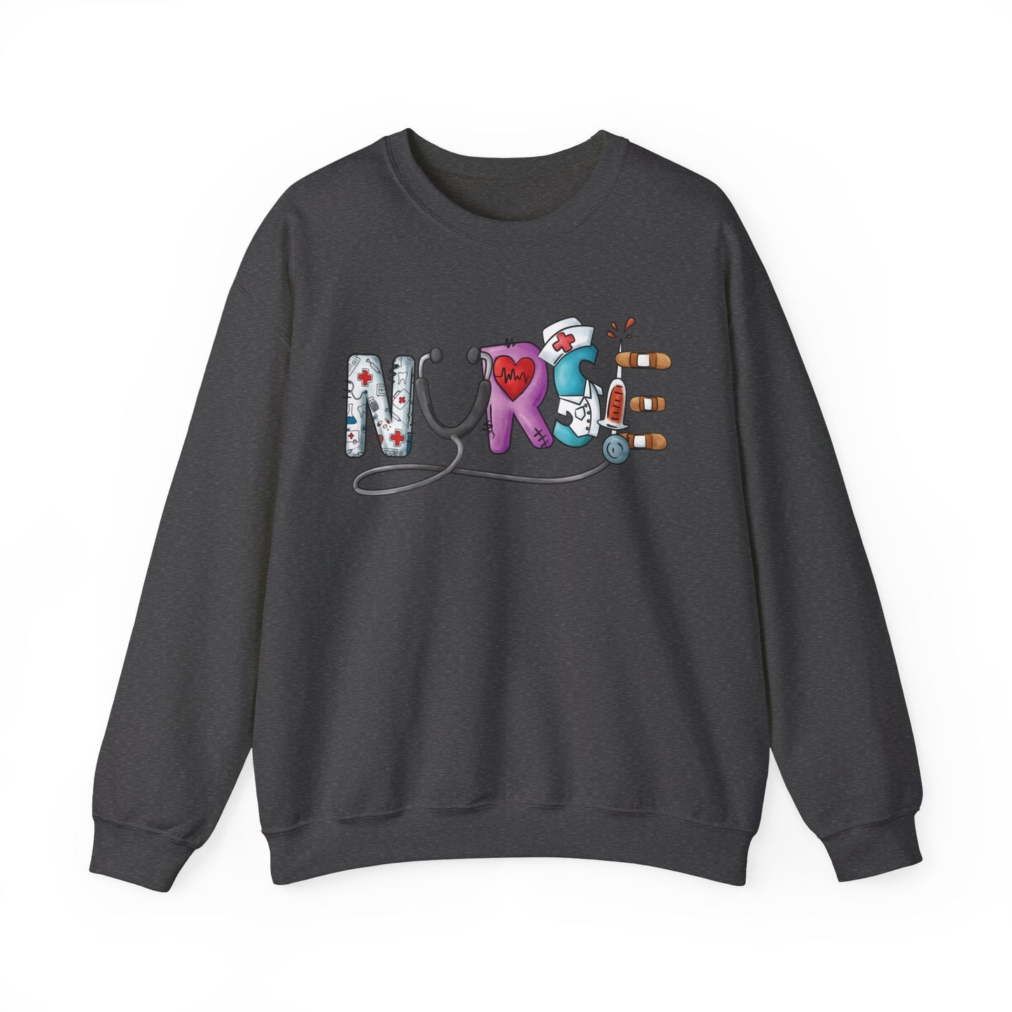 Nurse Not Bossy Just Aggressively Helpful Unisex Heavy Blend Crewneck Sweatshirt Sweatshirt