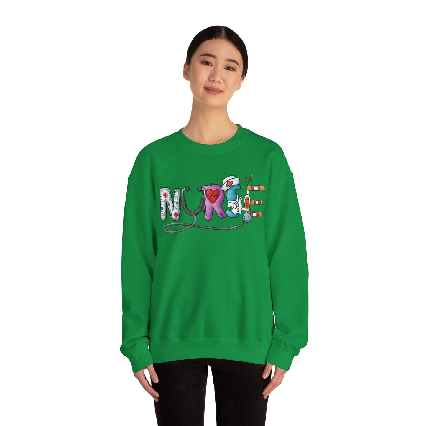 Nurse Not Bossy Just Aggressively Helpful Unisex Heavy Blend Crewneck Sweatshirt Sweatshirt