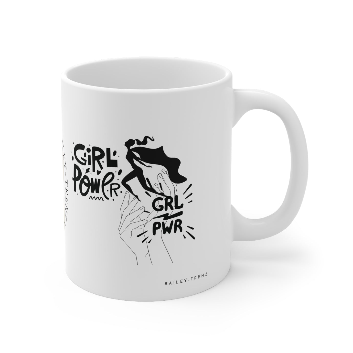GIRLS POWER" Ceramic Mug 11oz - Empower Your Sips with Style