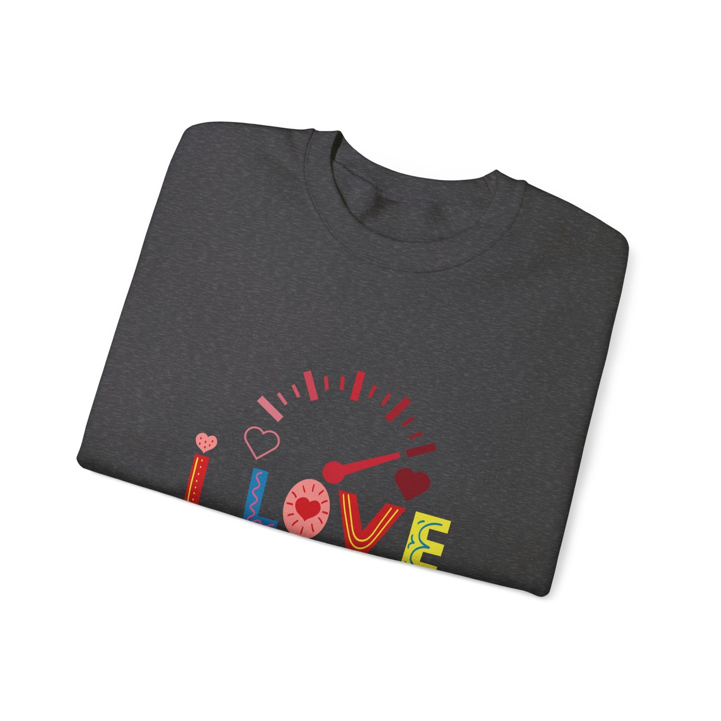 I Love You Gauge" Unisex Heavy Blend Crewneck Sweatshirt - Cozy Comfort for Every Season