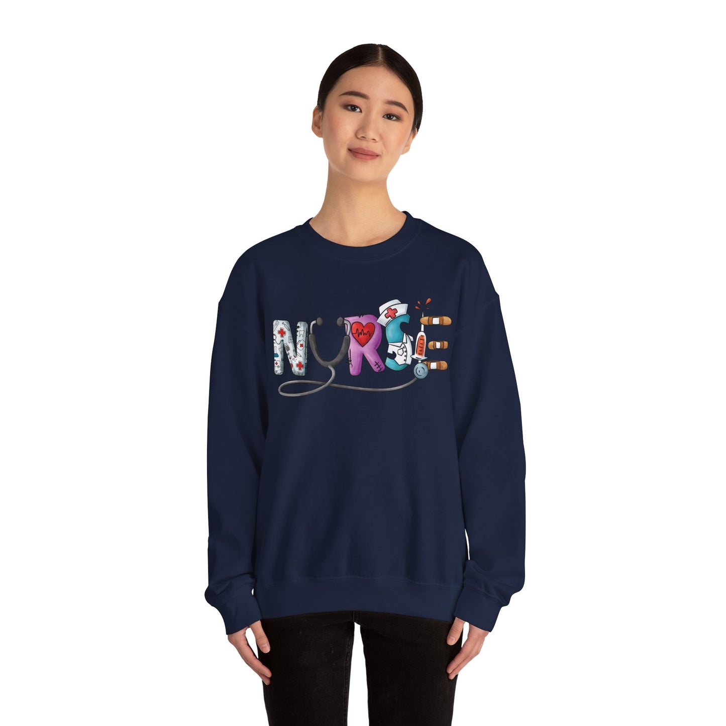 Nurse Not Bossy Just Aggressively Helpful Unisex Heavy Blend Crewneck Sweatshirt Sweatshirt