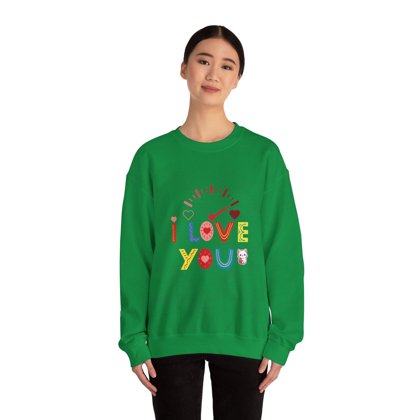 I Love You Gauge" Unisex Heavy Blend Crewneck Sweatshirt - Cozy Comfort for Every Season