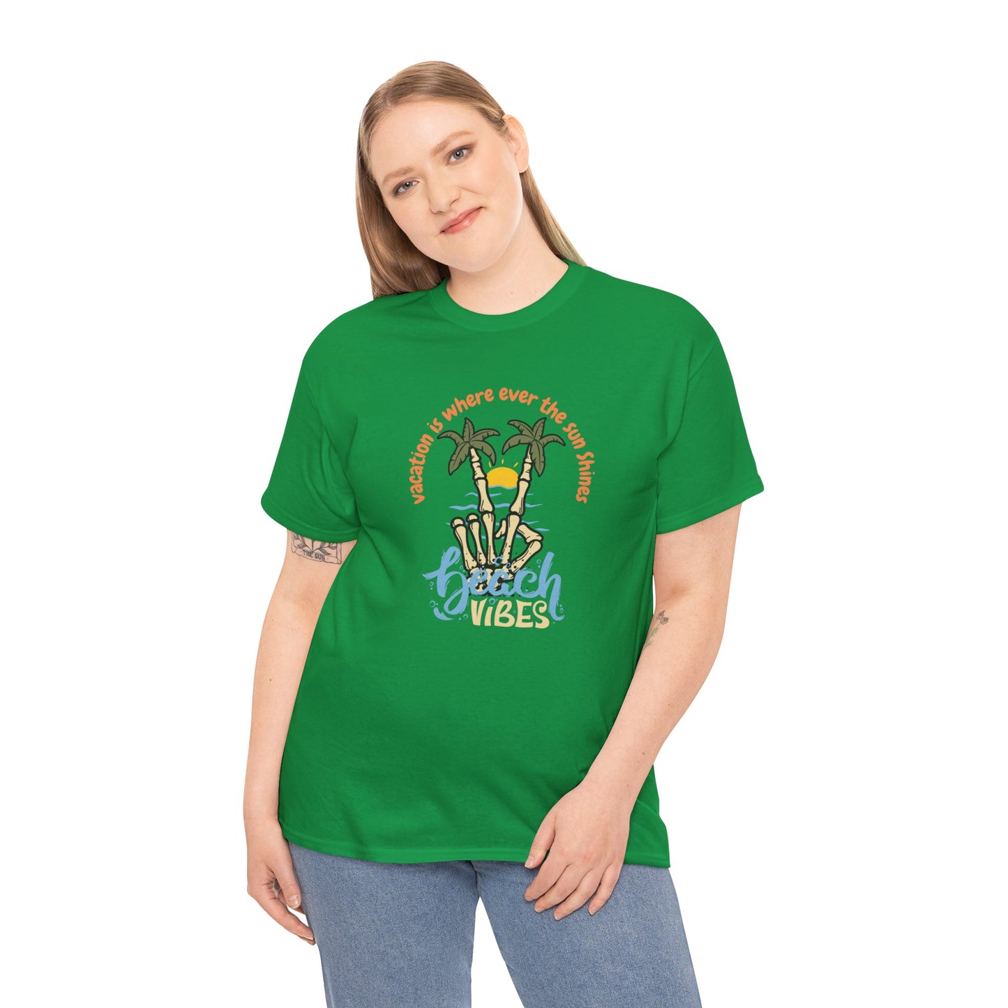 Elevate The Vibes Vacation Unisex Heavy Cotton Tee