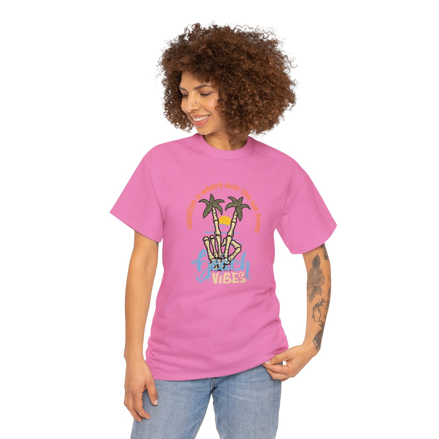 Elevate The Vibes Vacation Unisex Heavy Cotton Tee
