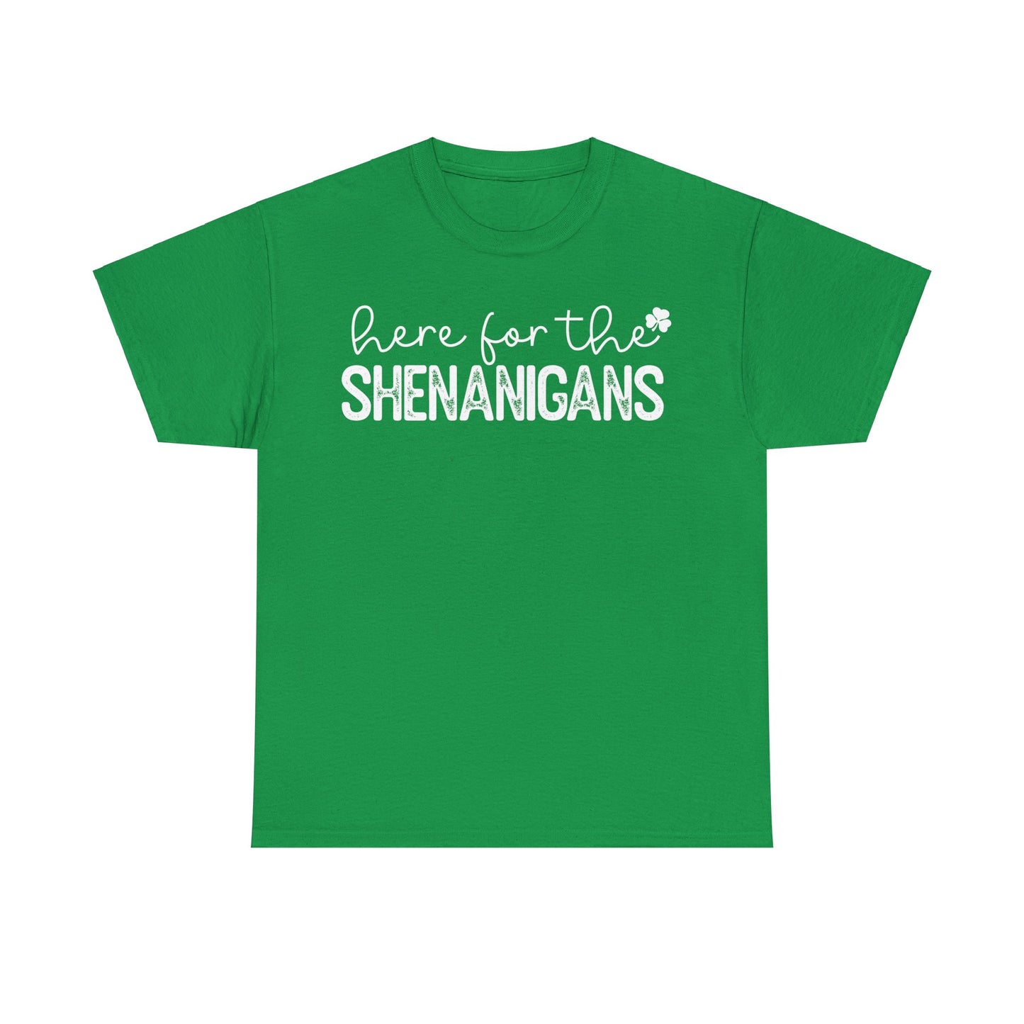 Here For The Shenanigans St. Patrick's Day Unisex Heavy Cotton Tee