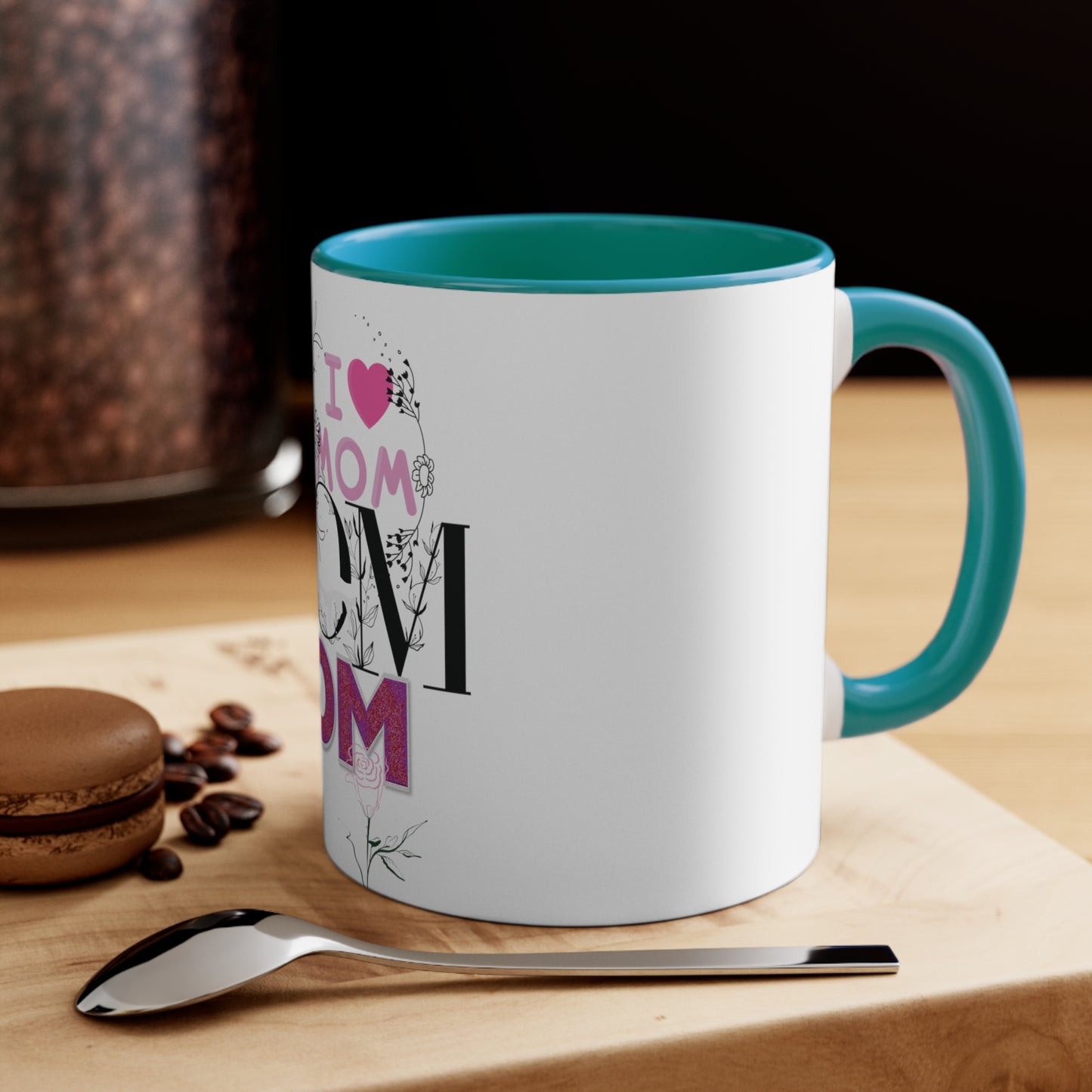 I Love Mom" Ceramic Coffee Mug - A Personalized Token of Love