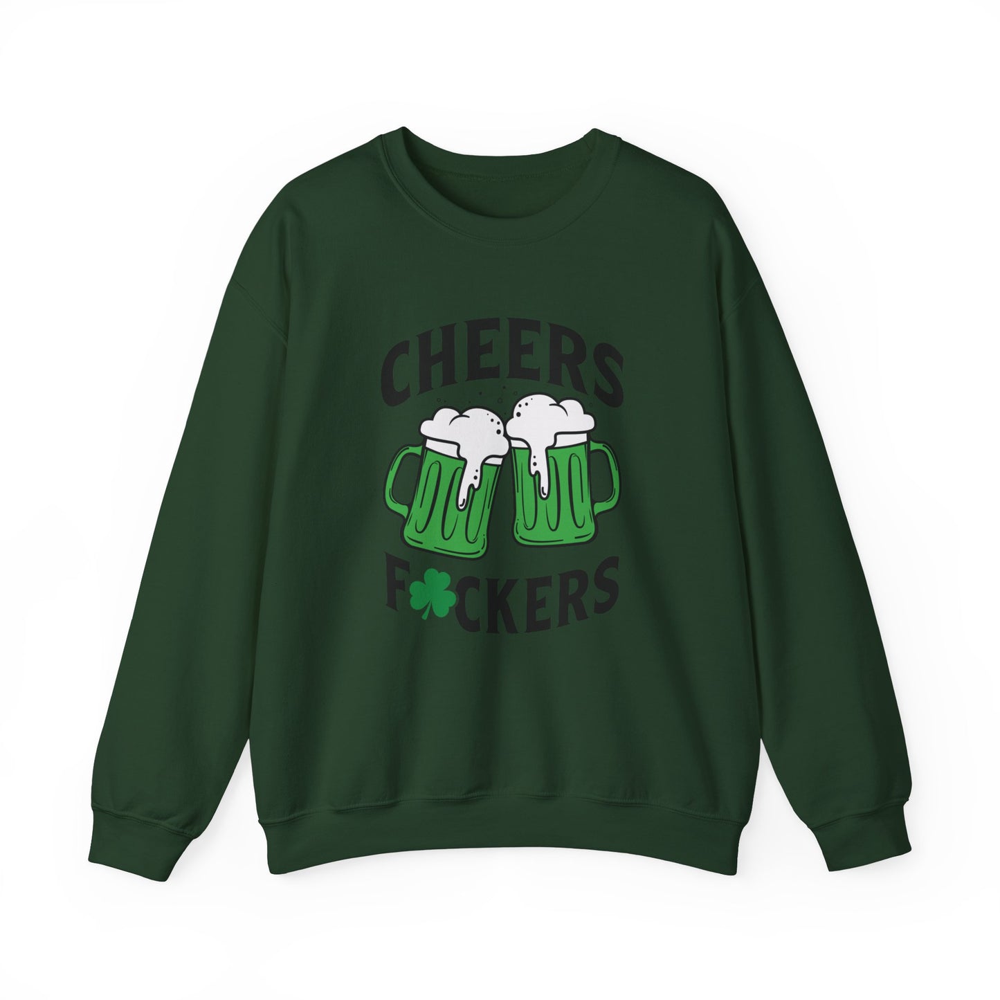Cozy Comfort: Cheers Fu$kers Unisex Heavy Blend Crewneck Sweatshirt