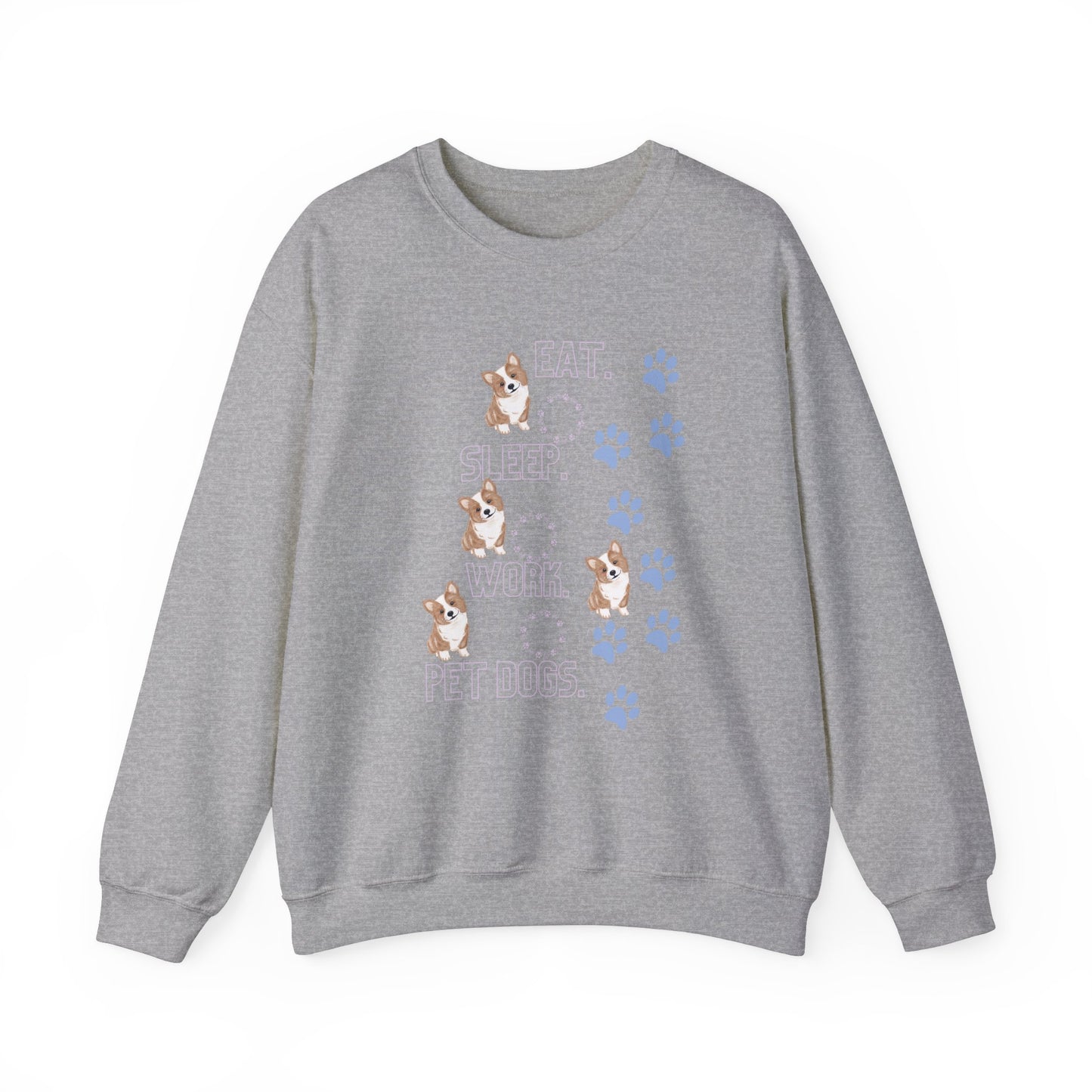 Eat Sleep Work Pet Unisex Crewneck Sweatshirt - Cozy Comfort for Pet Enthusiasts