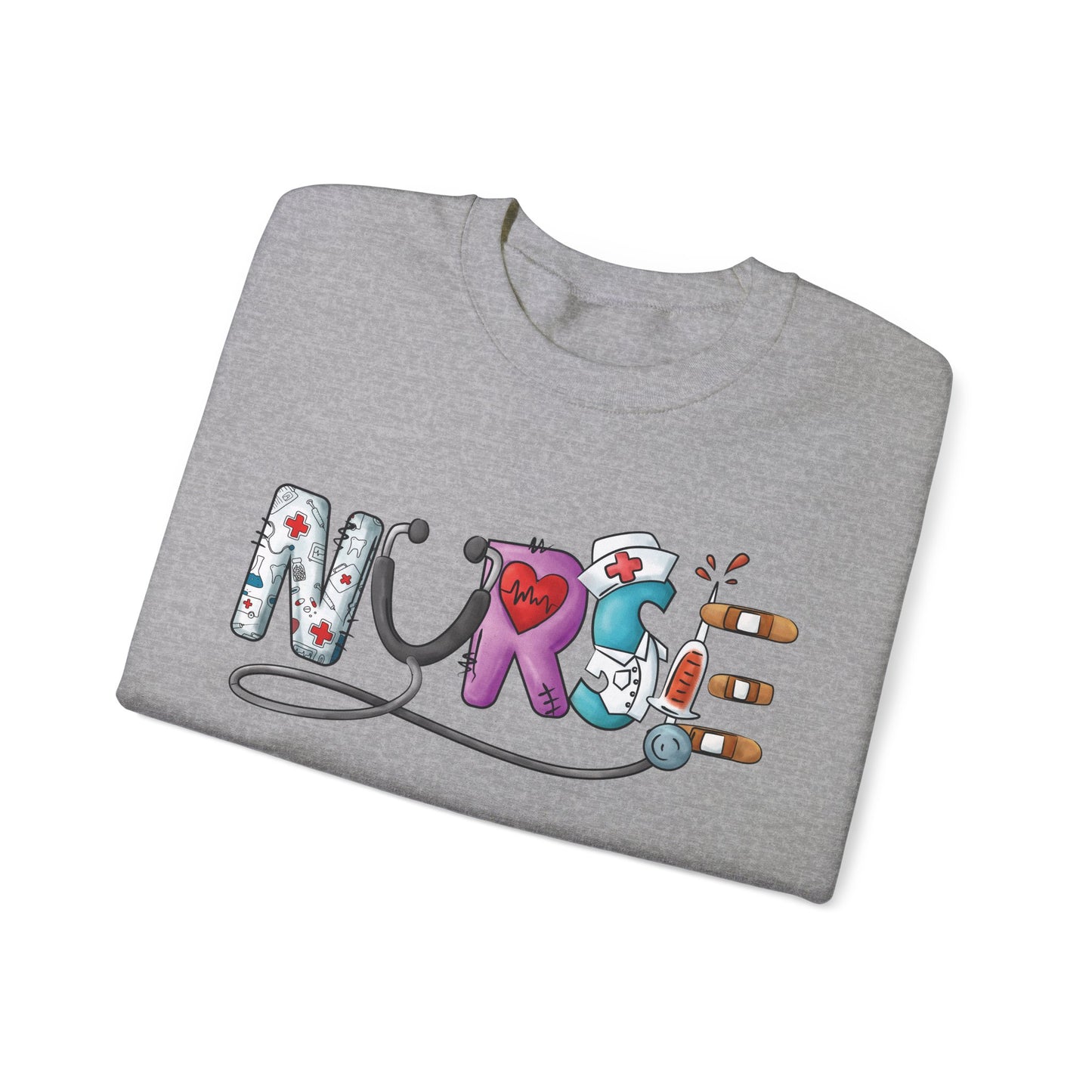 Nurse Not Bossy Just Aggressively Helpful Unisex Heavy Blend Crewneck Sweatshirt Sweatshirt