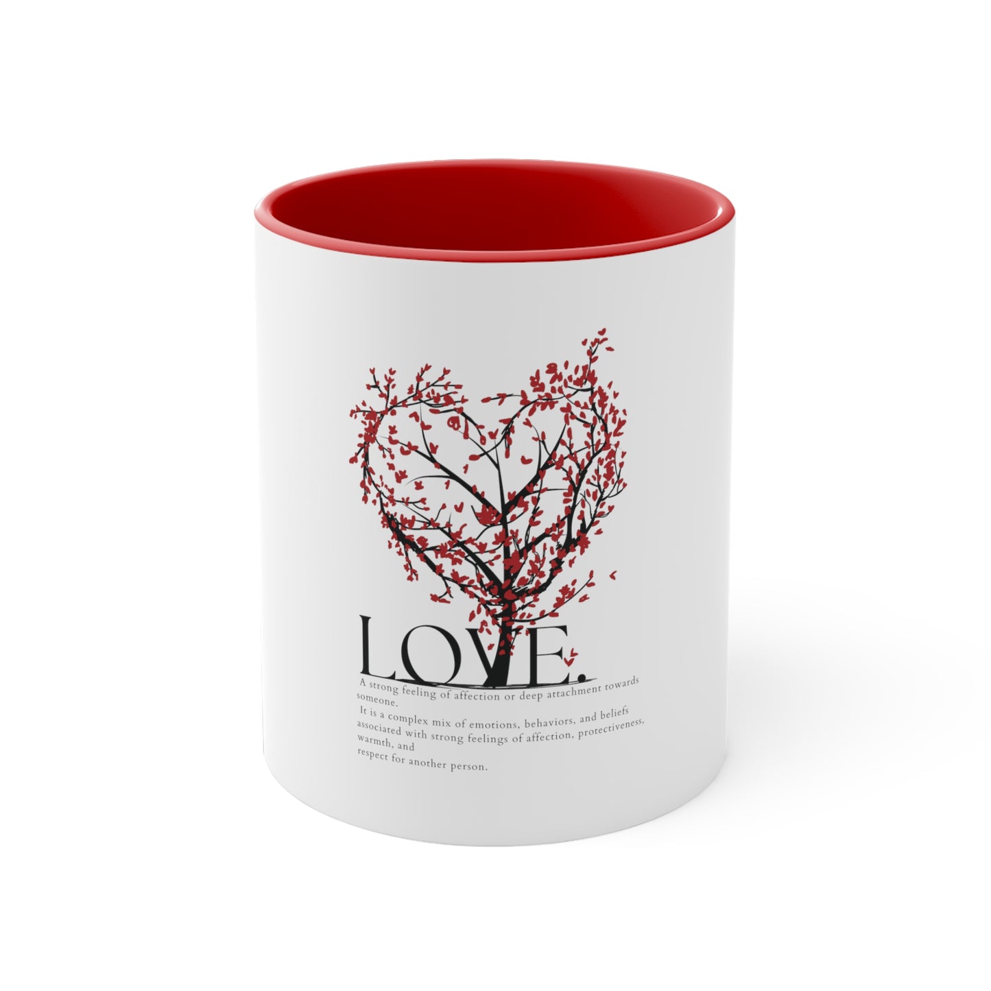Love Heart Definition Accent Coffee Mug, 11oz Valentin Gift