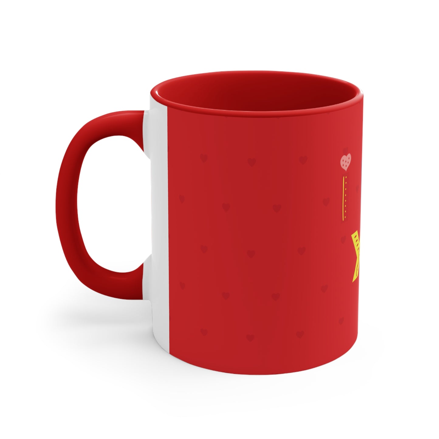 Love You" Accent Coffee Mug, 11oz - A Touch of Love in Every Sip!