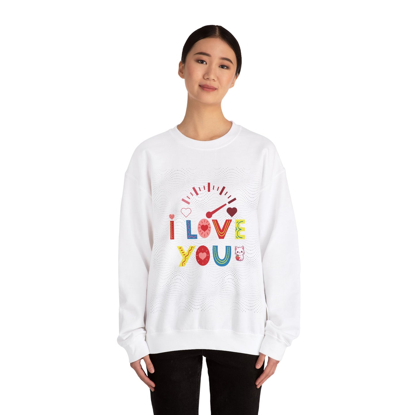 I Love You Gauge" Unisex Heavy Blend Crewneck Sweatshirt - Cozy Comfort for Every Season