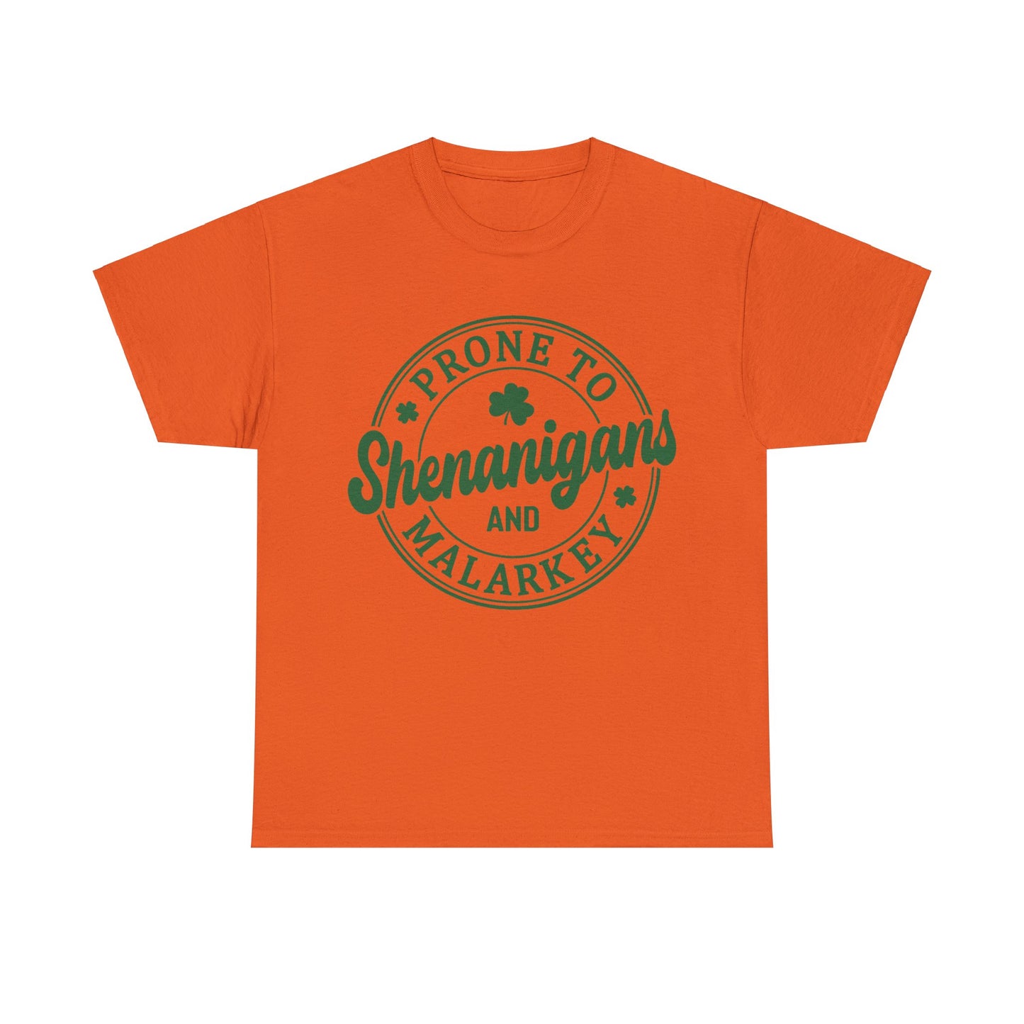 Elevate Your Style WithThis Prone To Shenanigans St. Patrick's Day Unisex Heavy Cotton Tee