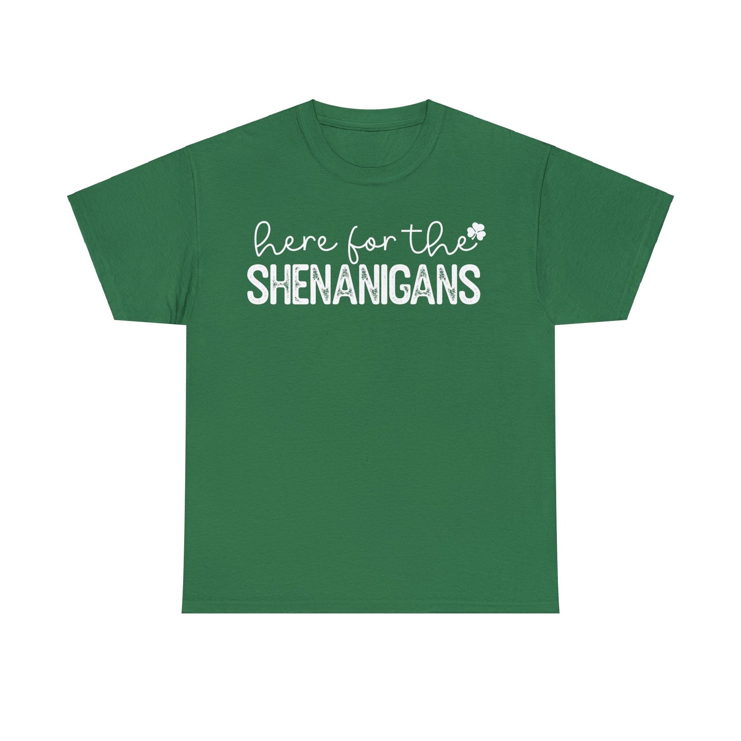 Here For The Shenanigans St. Patrick's Day Unisex Heavy Cotton Tee