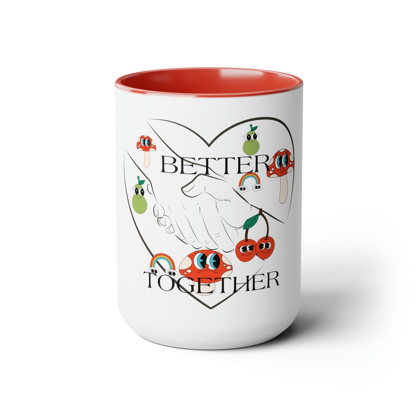Better Together" Two-Tone Coffee Mugs, 15oz - Elevate Your Sip in Style