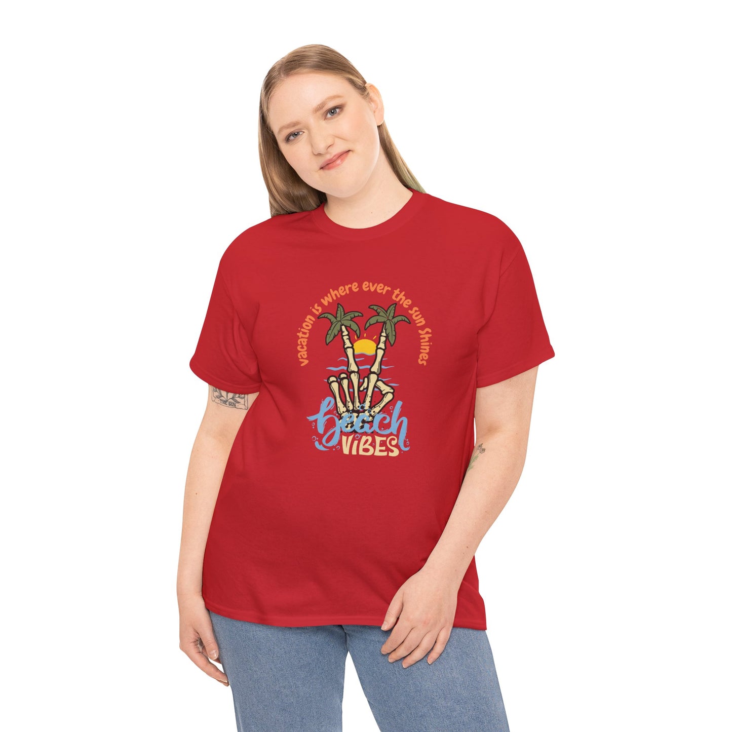 Elevate The Vibes Vacation Unisex Heavy Cotton Tee