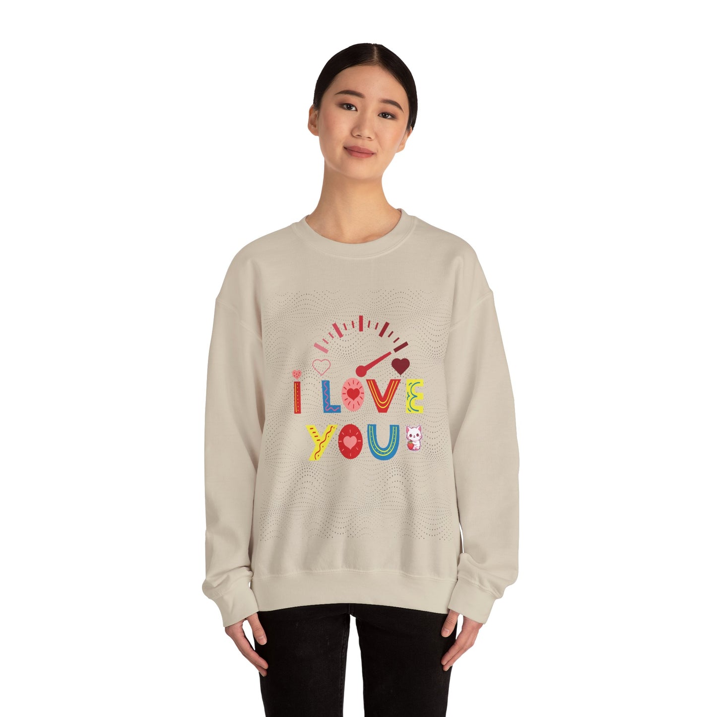 I Love You Gauge" Unisex Heavy Blend Crewneck Sweatshirt - Cozy Comfort for Every Season