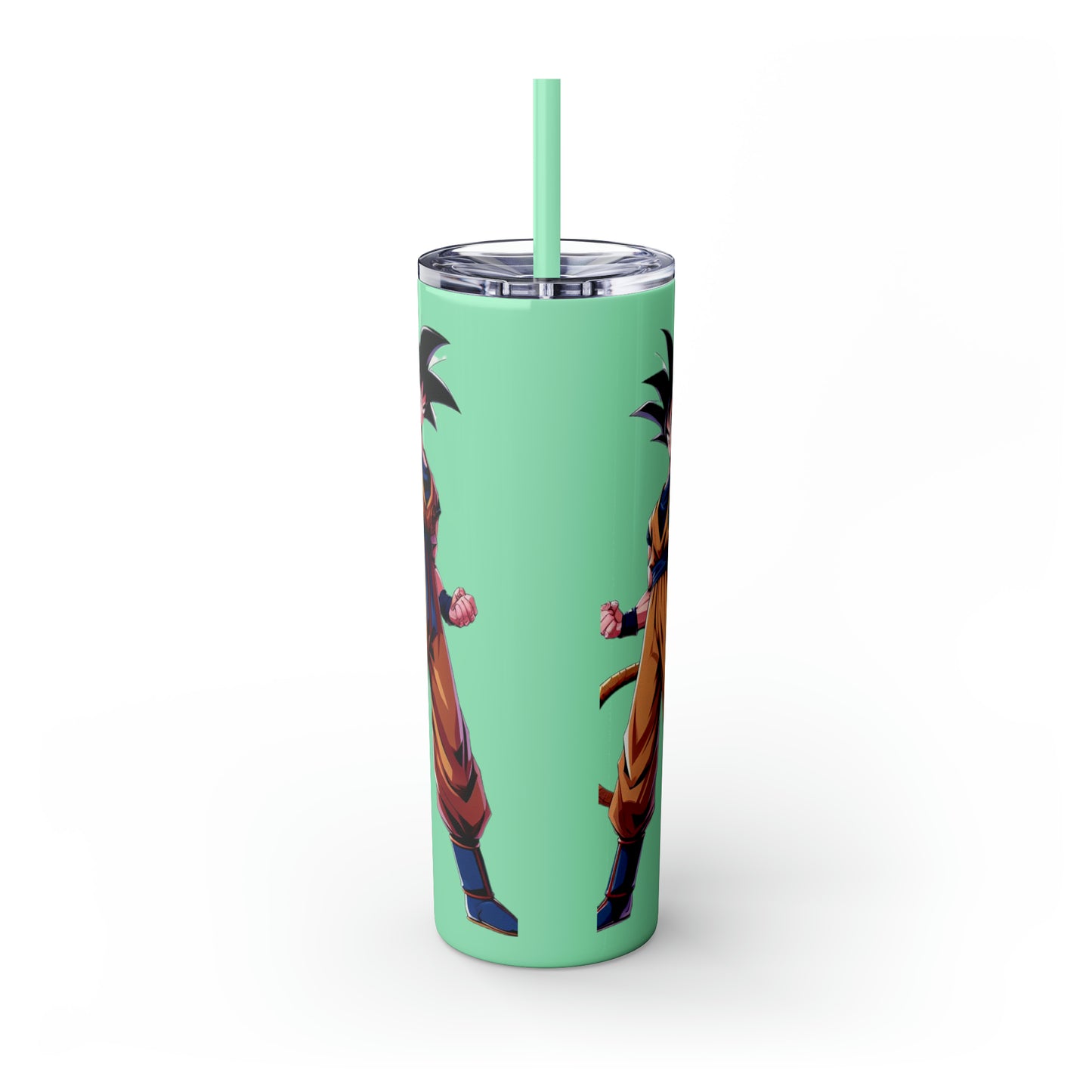Goku Skinny Tumbler with Straw