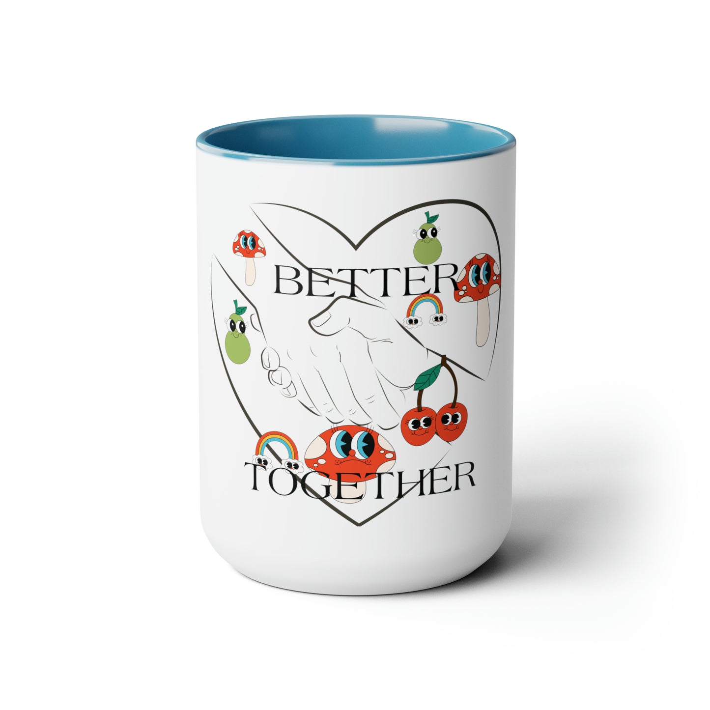 Better Together" Two-Tone Coffee Mugs, 15oz - Elevate Your Sip in Style
