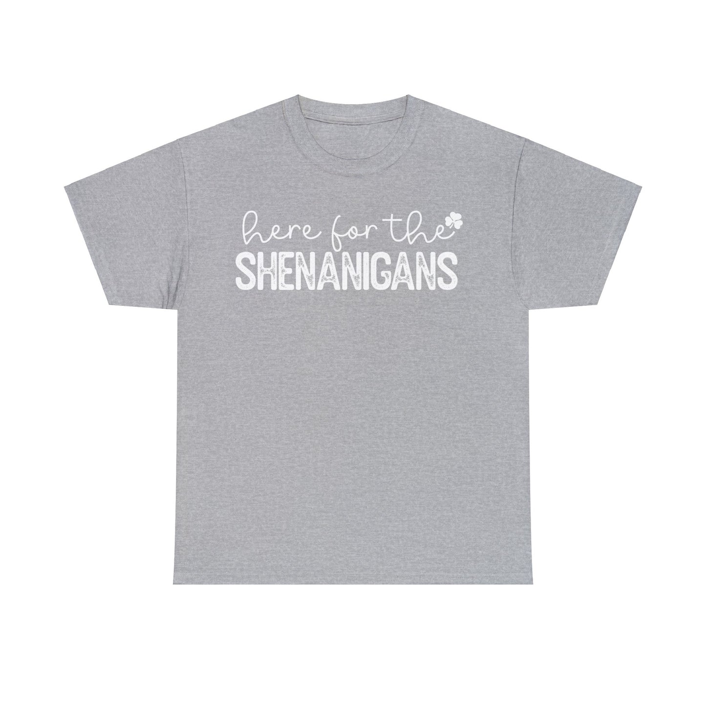 Here For The Shenanigans St. Patrick's Day Unisex Heavy Cotton Tee