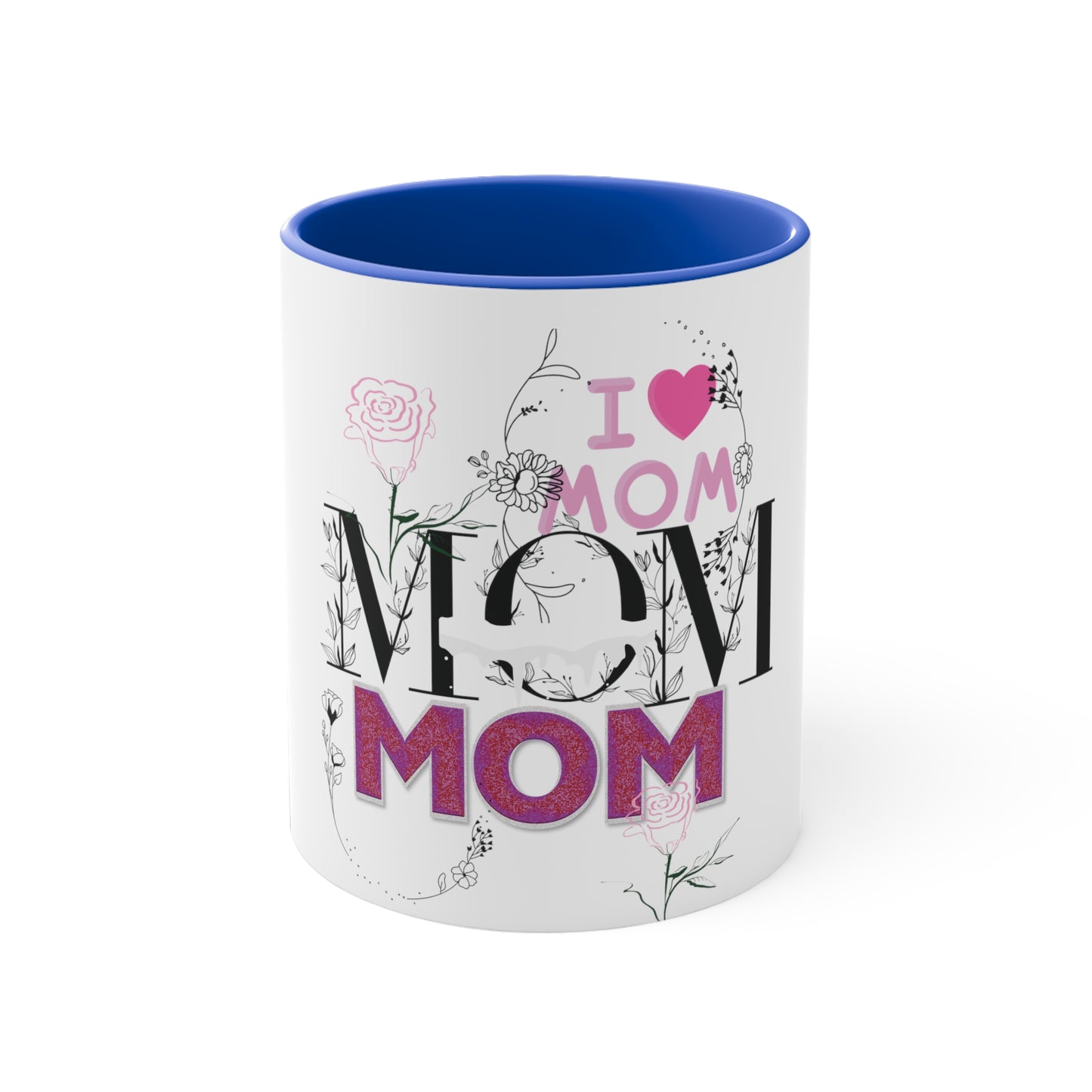 I Love Mom" Ceramic Coffee Mug - A Personalized Token of Love
