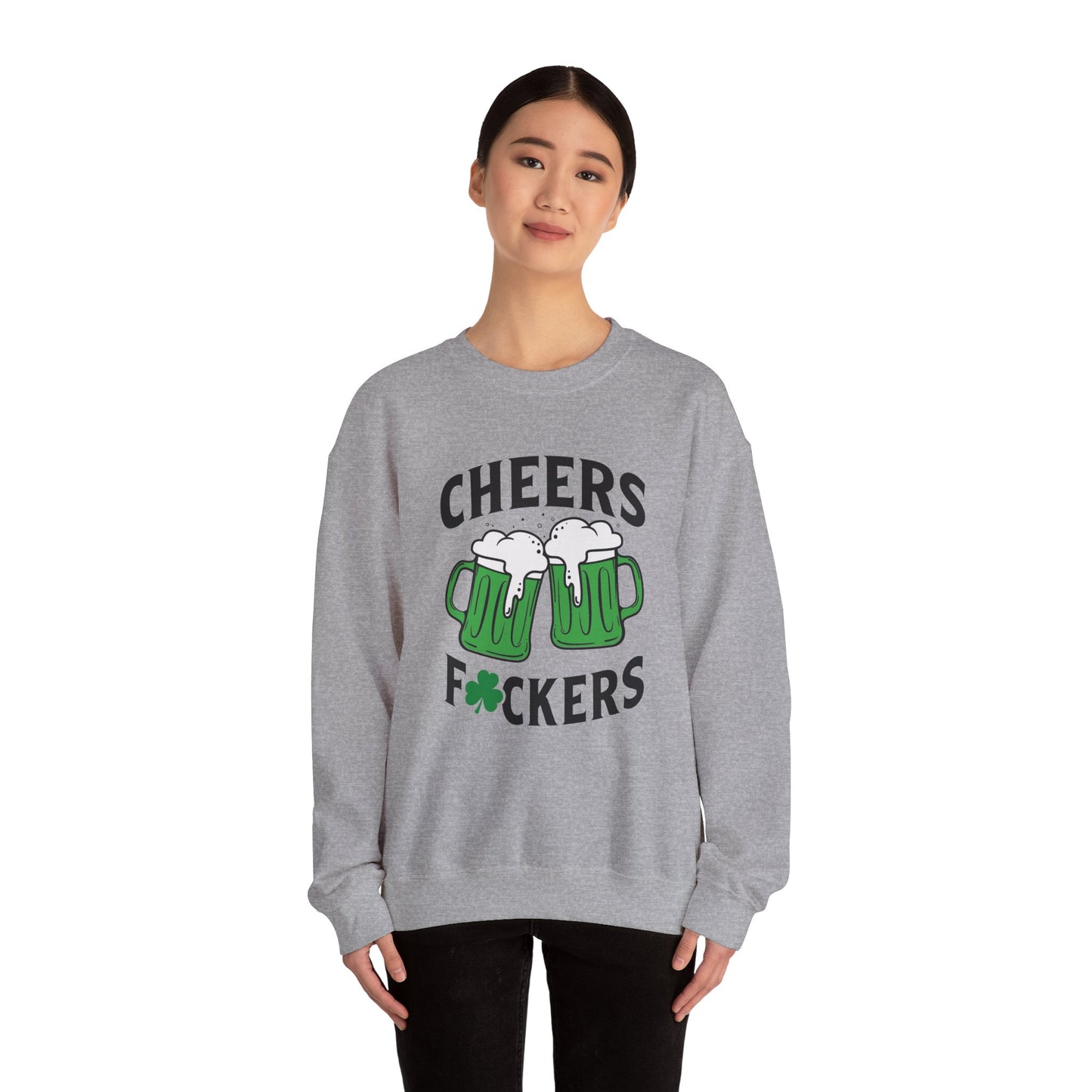 Cozy Comfort: Cheers Fu$kers Unisex Heavy Blend Crewneck Sweatshirt