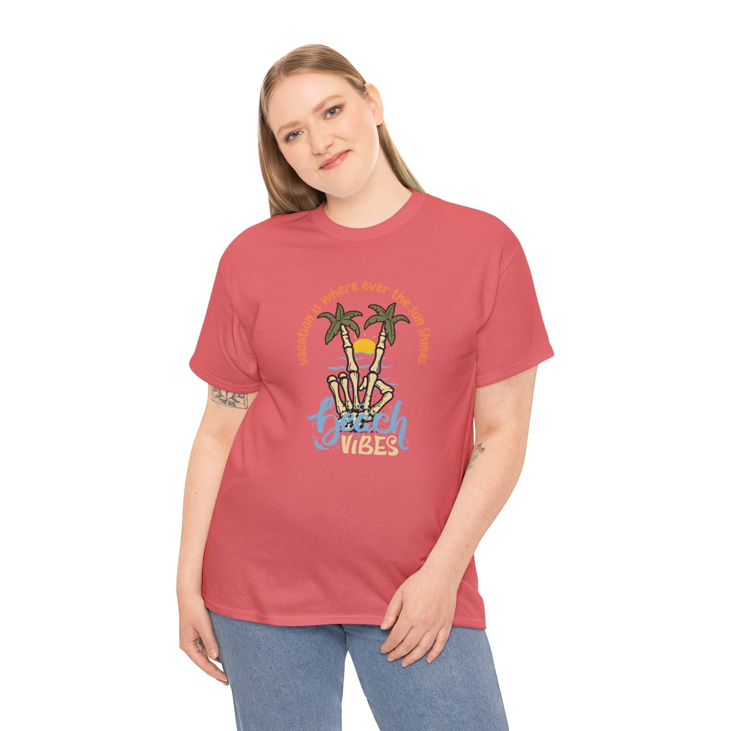 Elevate The Vibes Vacation Unisex Heavy Cotton Tee