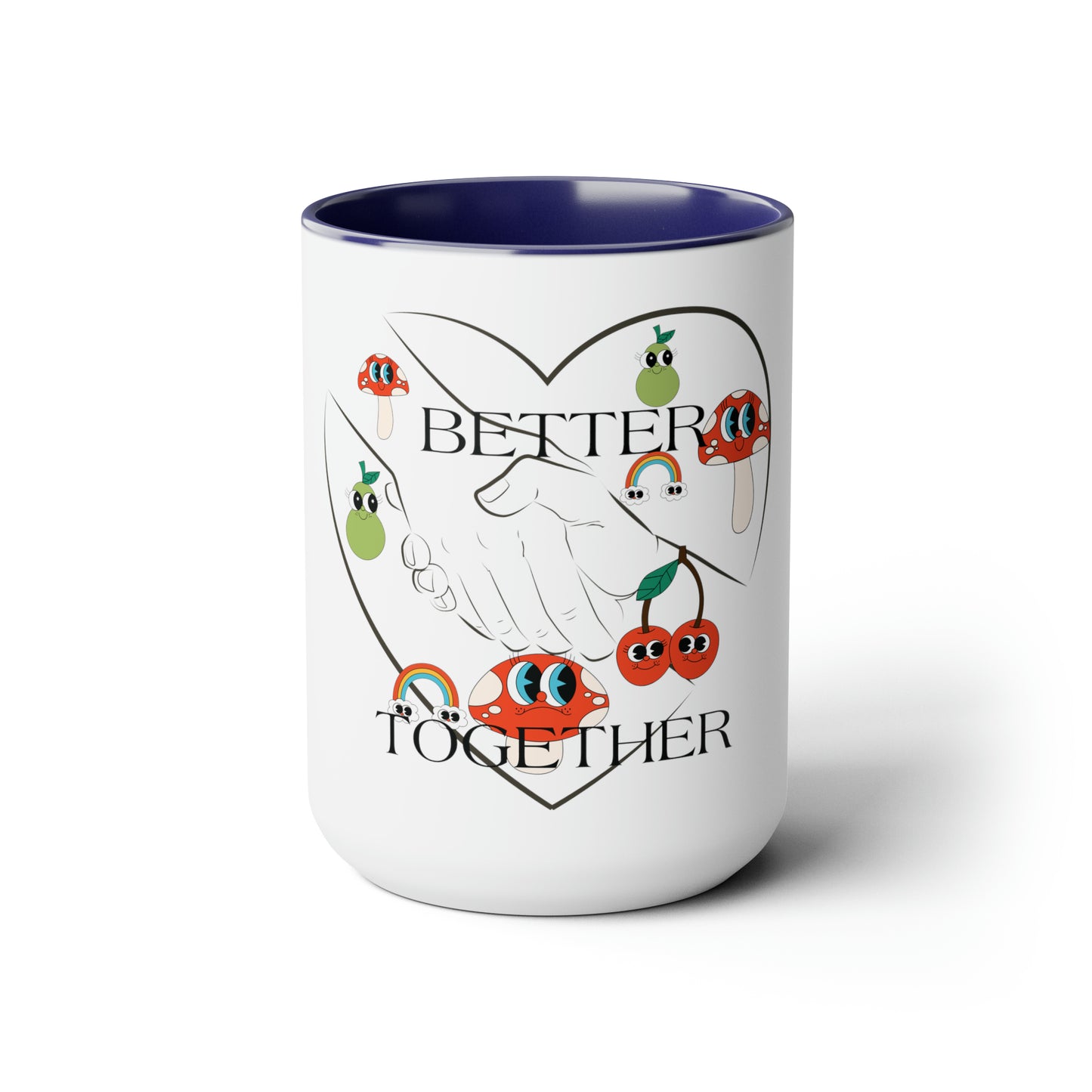 Better Together" Two-Tone Coffee Mugs, 15oz - Elevate Your Sip in Style