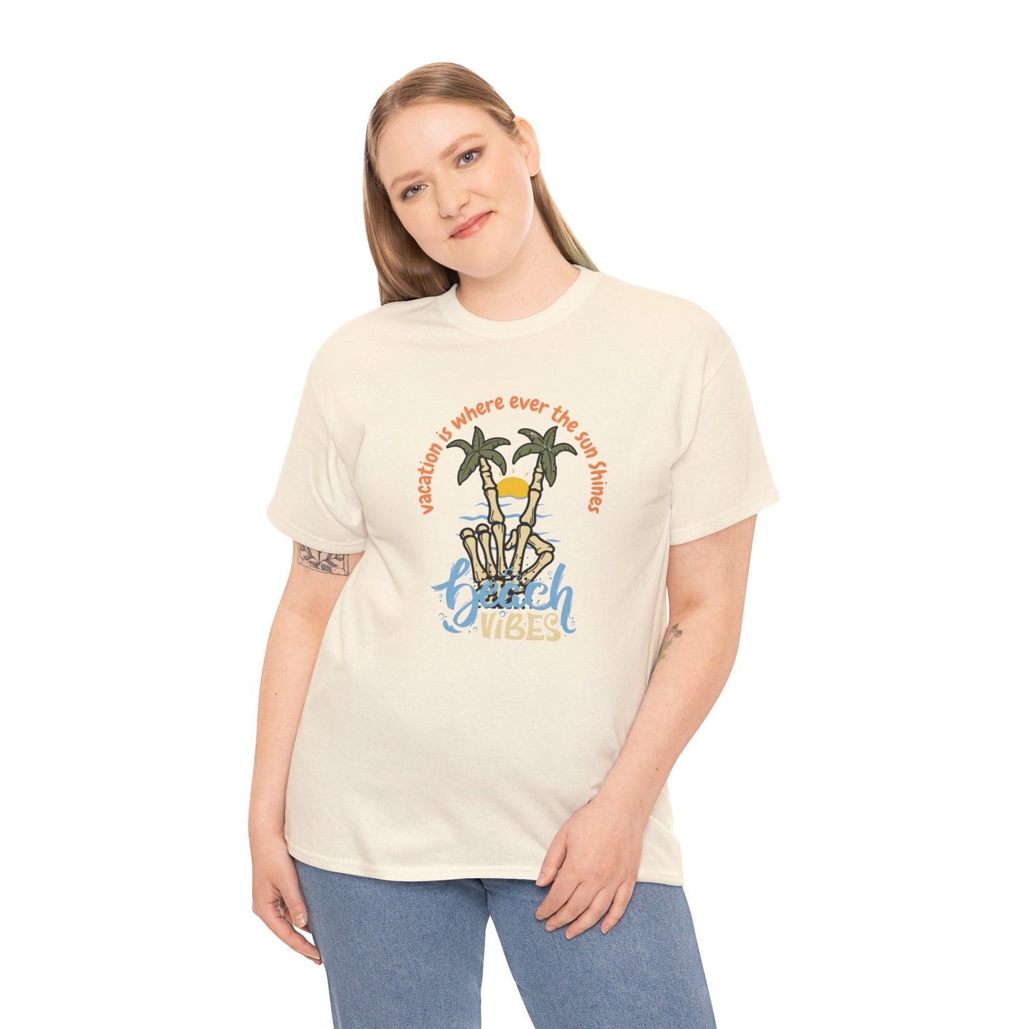 Elevate The Vibes Vacation Unisex Heavy Cotton Tee