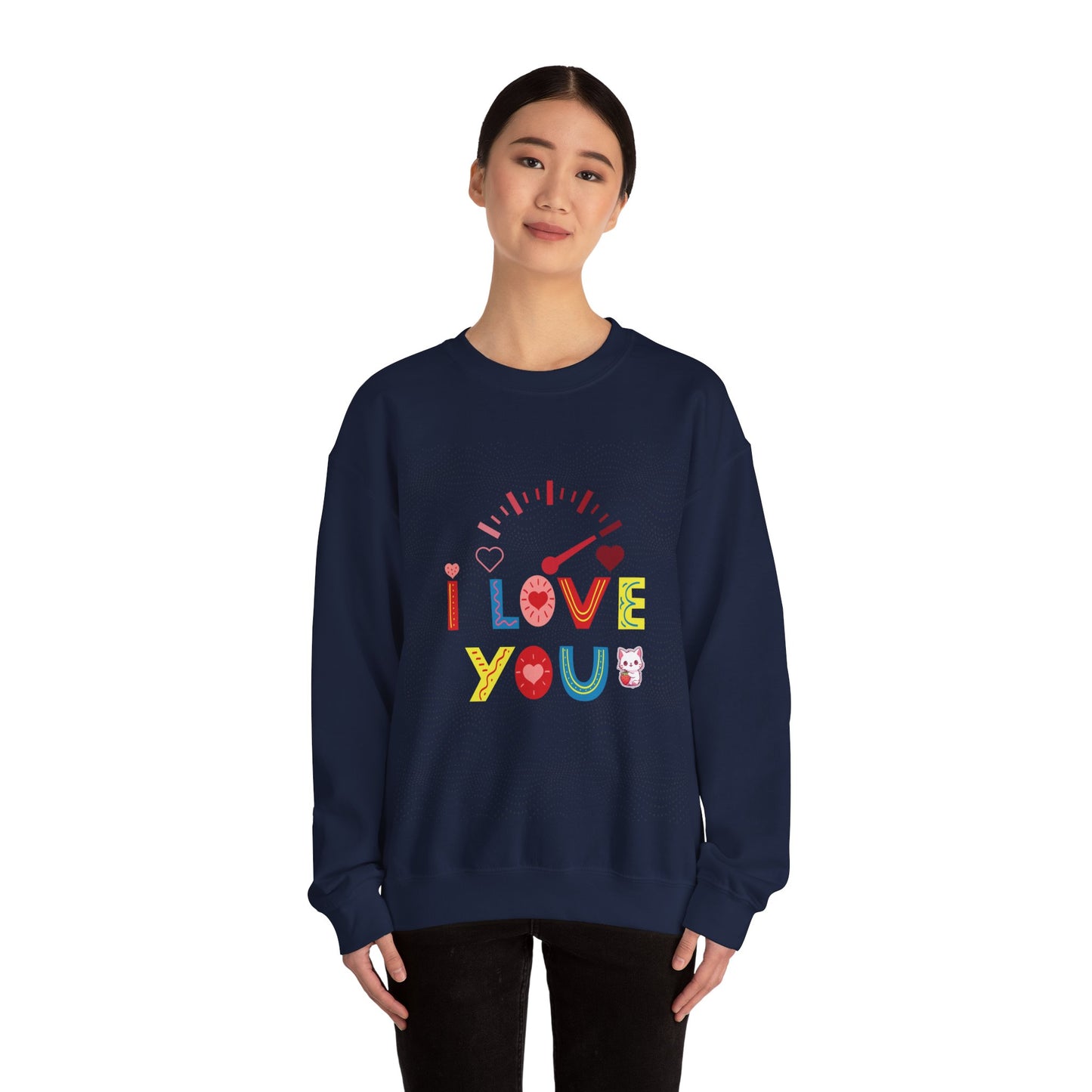 I Love You Gauge" Unisex Heavy Blend Crewneck Sweatshirt - Cozy Comfort for Every Season