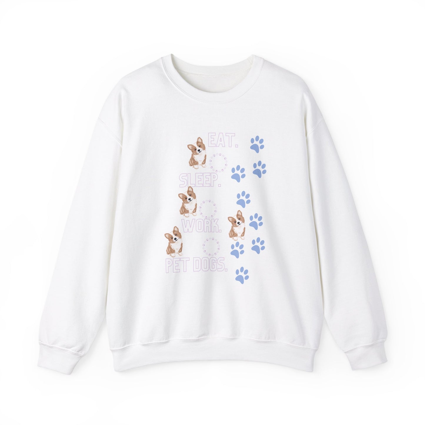Eat Sleep Work Pet Unisex Crewneck Sweatshirt - Cozy Comfort for Pet Enthusiasts