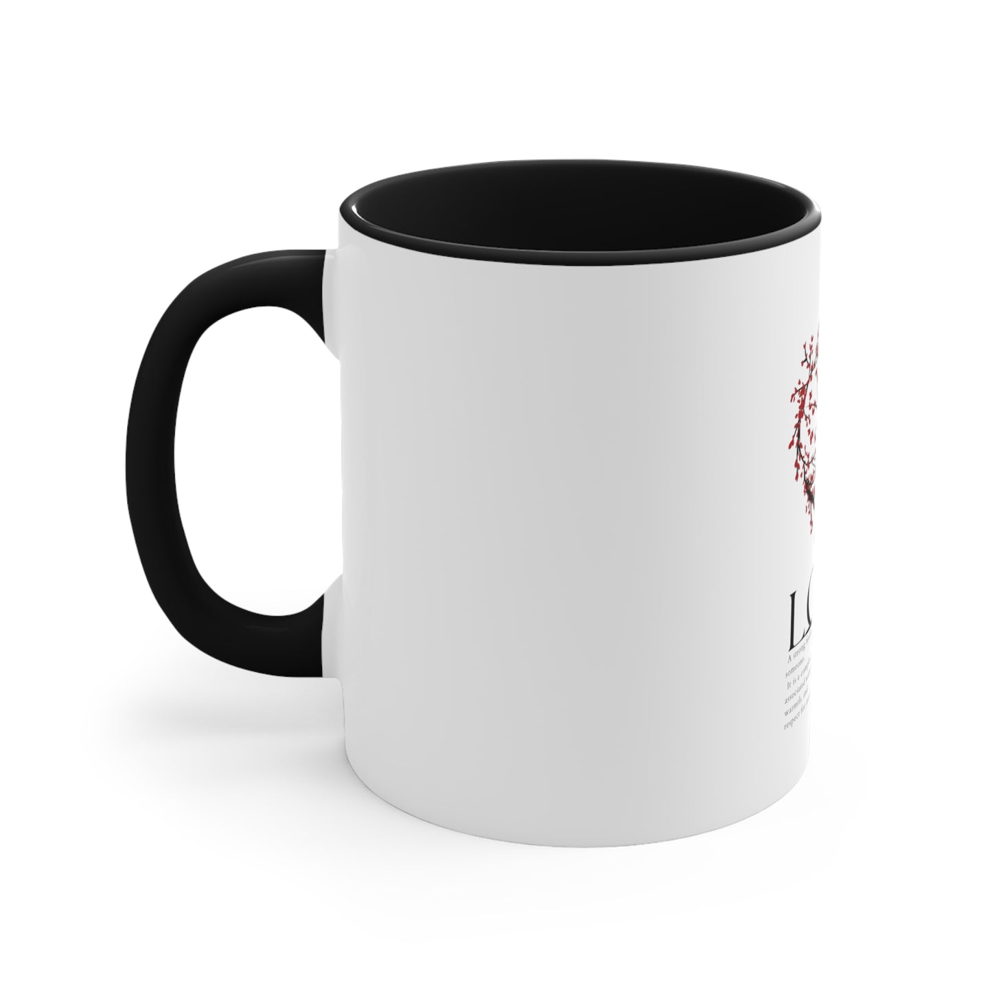 Love Heart Definition Accent Coffee Mug, 11oz Valentin Gift