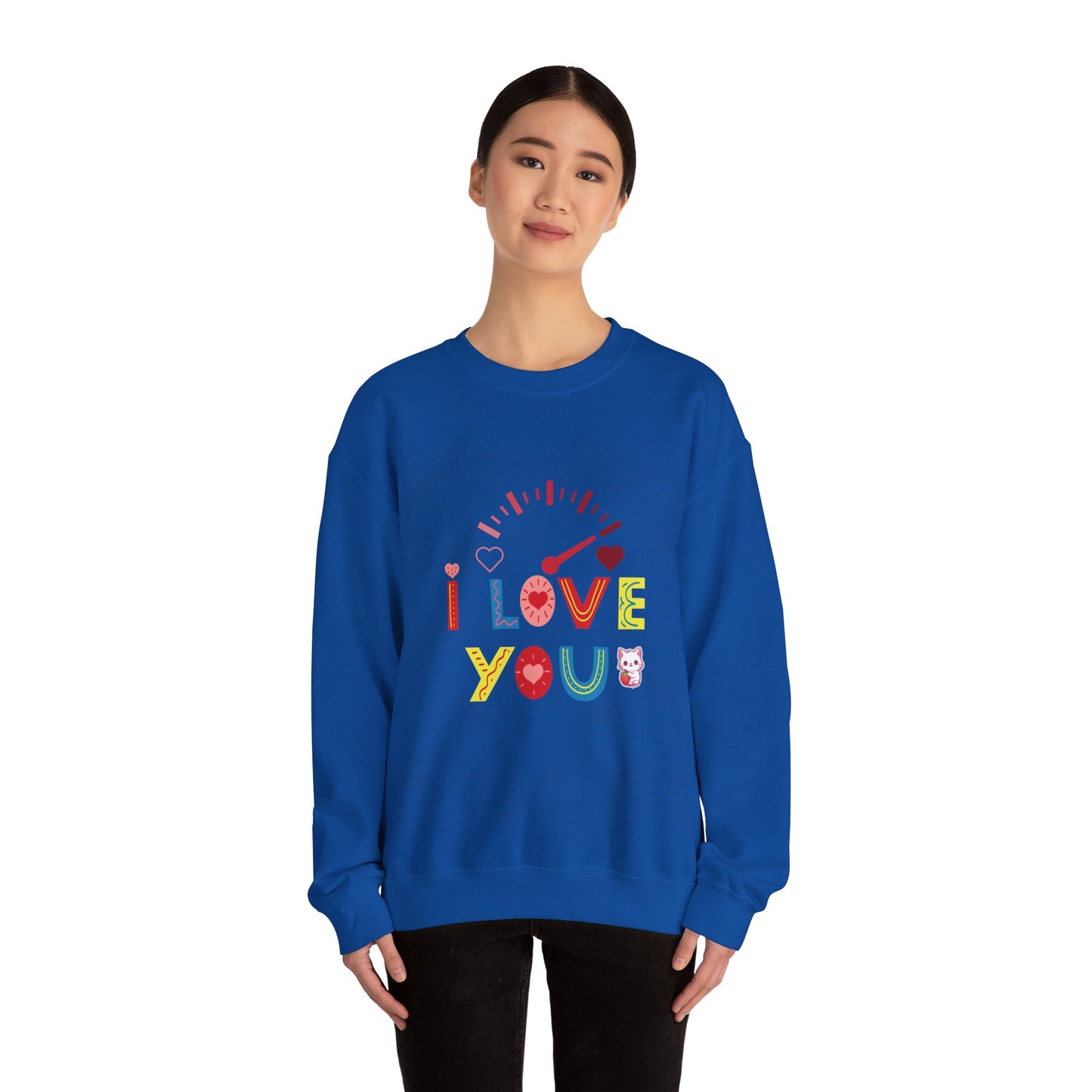 I Love You Gauge" Unisex Heavy Blend Crewneck Sweatshirt - Cozy Comfort for Every Season