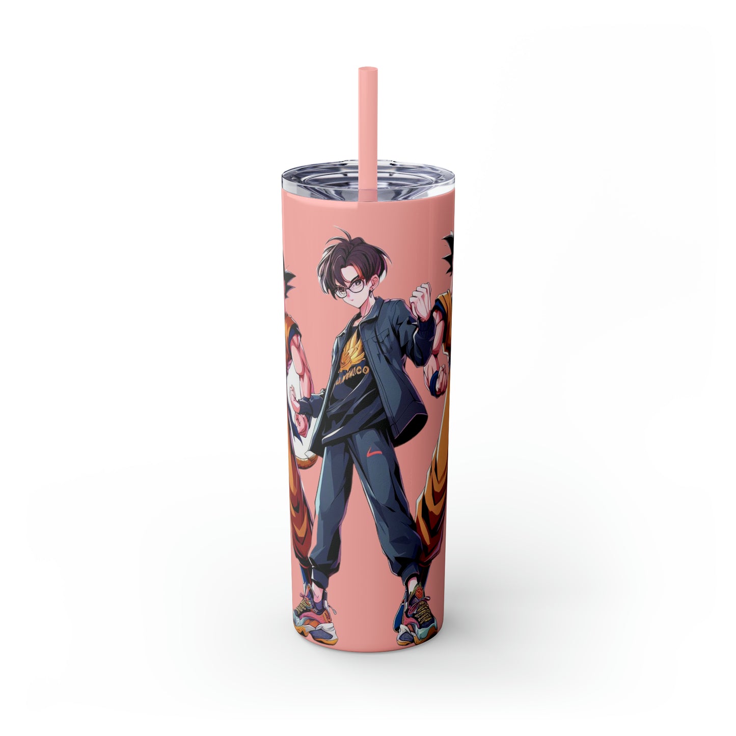 Goku Skinny Tumbler with Straw