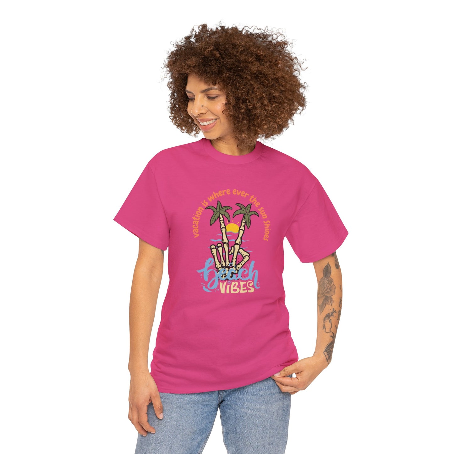 Elevate The Vibes Vacation Unisex Heavy Cotton Tee