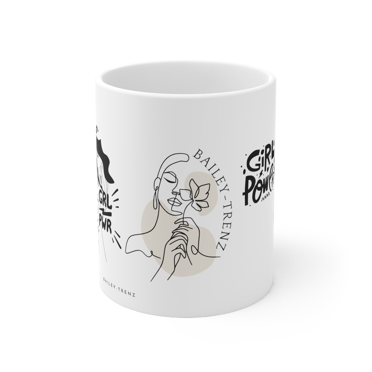 GIRLS POWER" Ceramic Mug 11oz - Empower Your Sips with Style