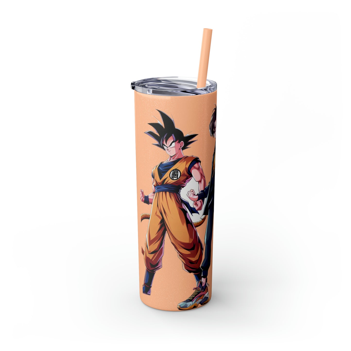 Goku Skinny Tumbler with Straw