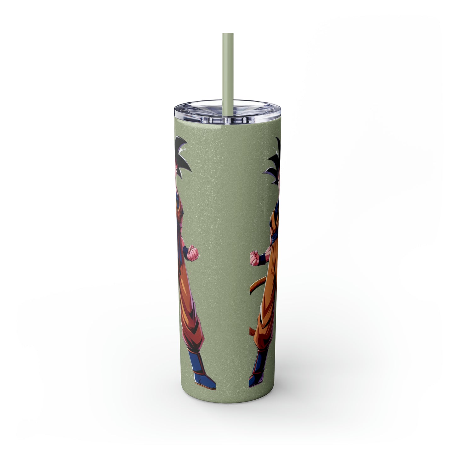 Goku Skinny Tumbler with Straw