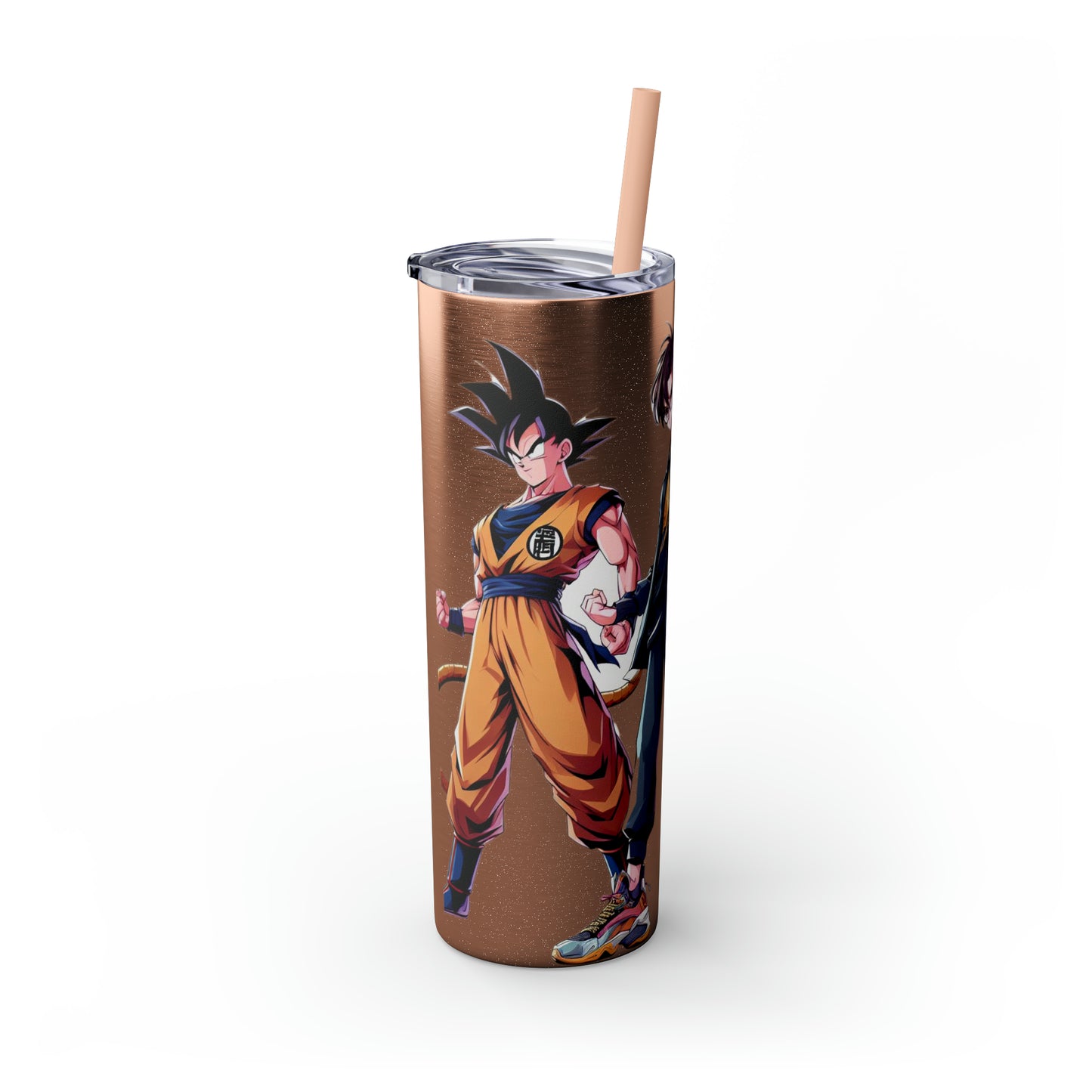 Goku Skinny Tumbler with Straw
