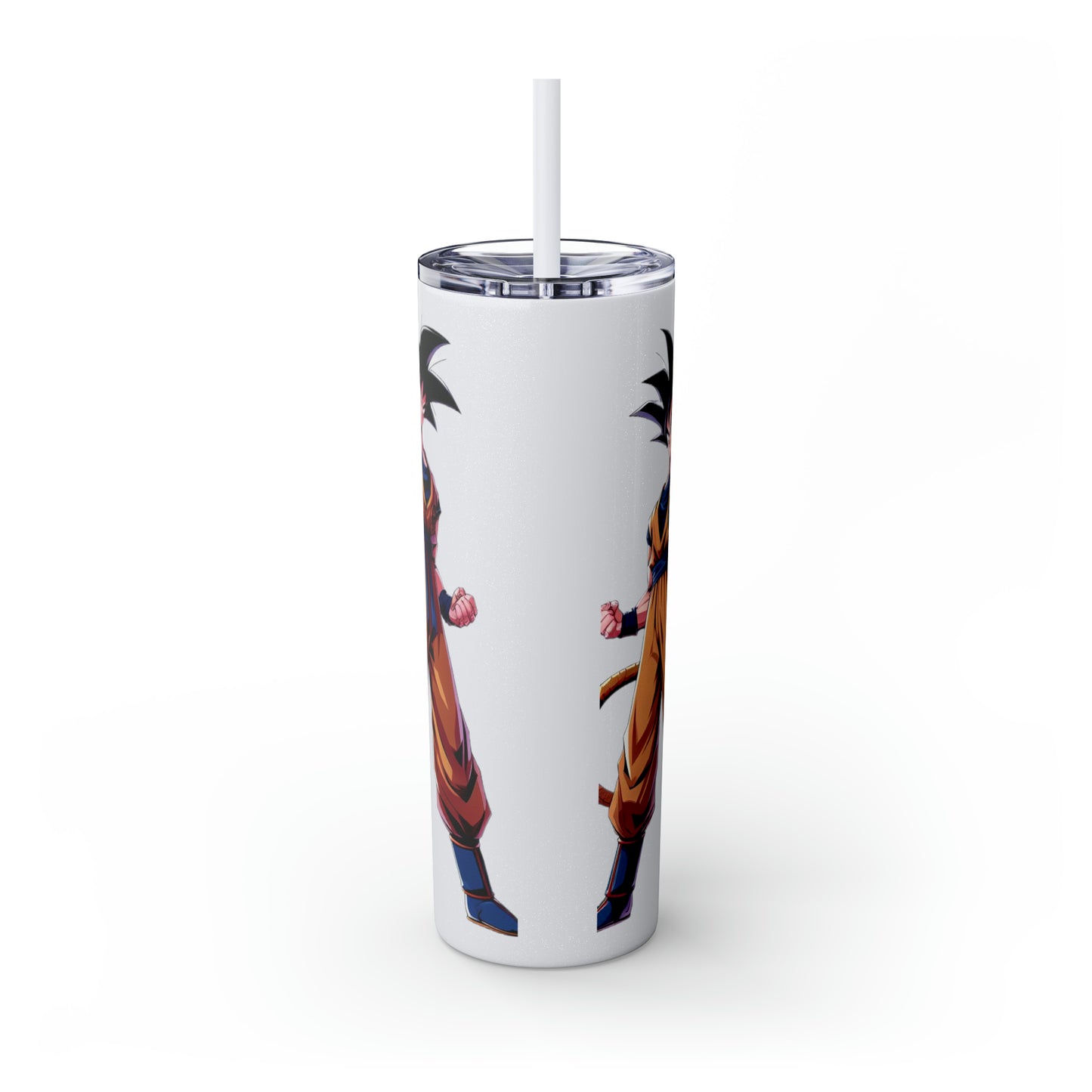 Goku Skinny Tumbler with Straw