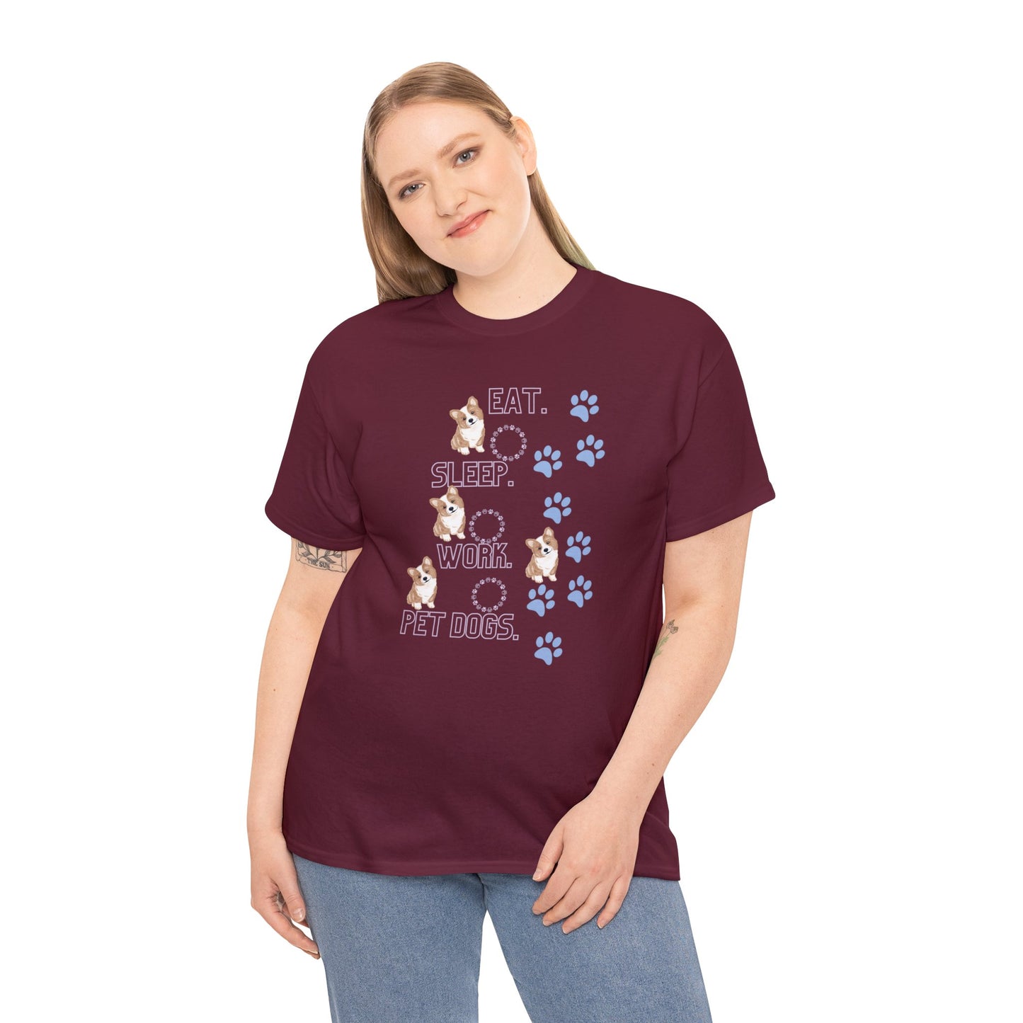 Eat Sleep Work Unisex Heavy Cotton Tee - Your Wardrobe Essential