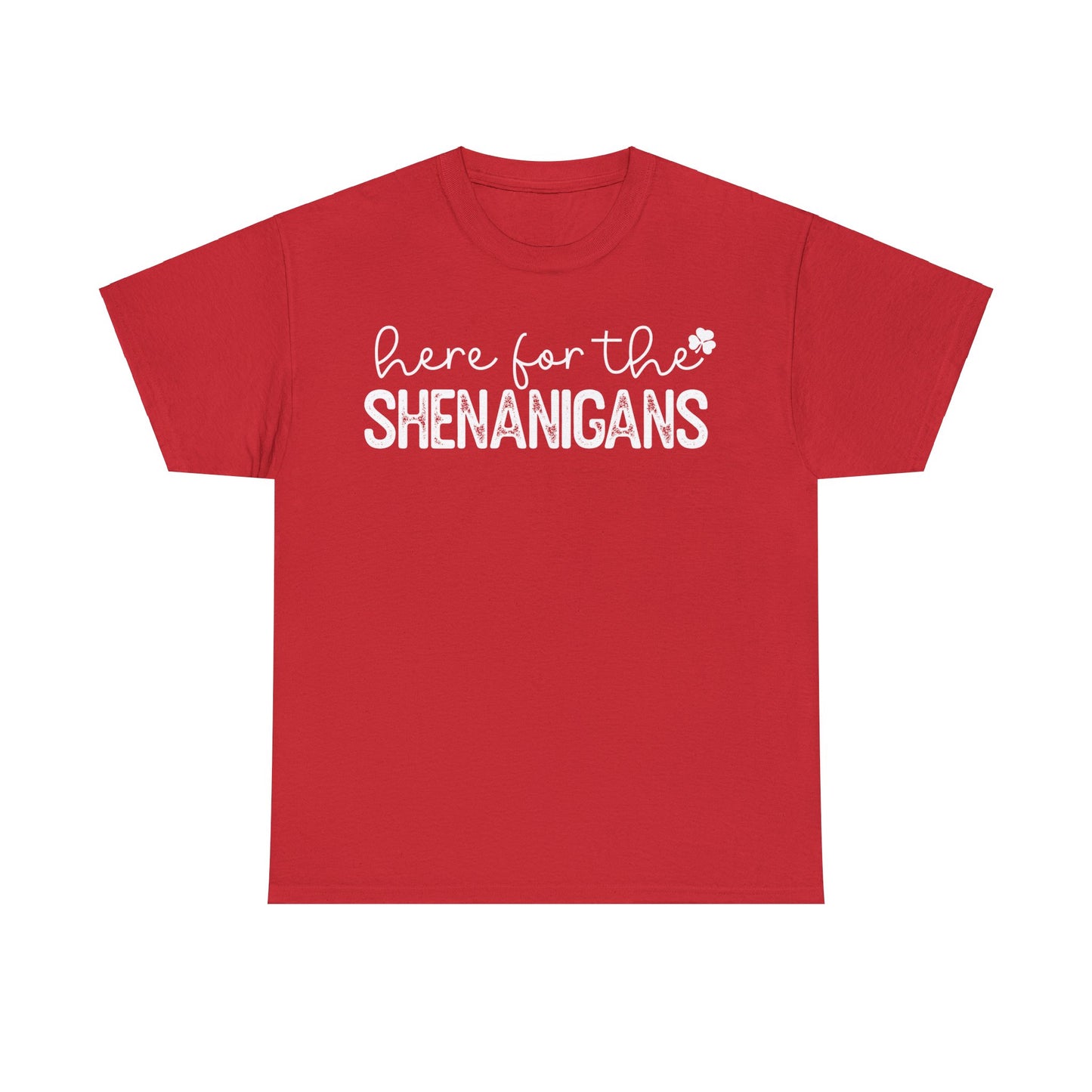 Here For The Shenanigans St. Patrick's Day Unisex Heavy Cotton Tee