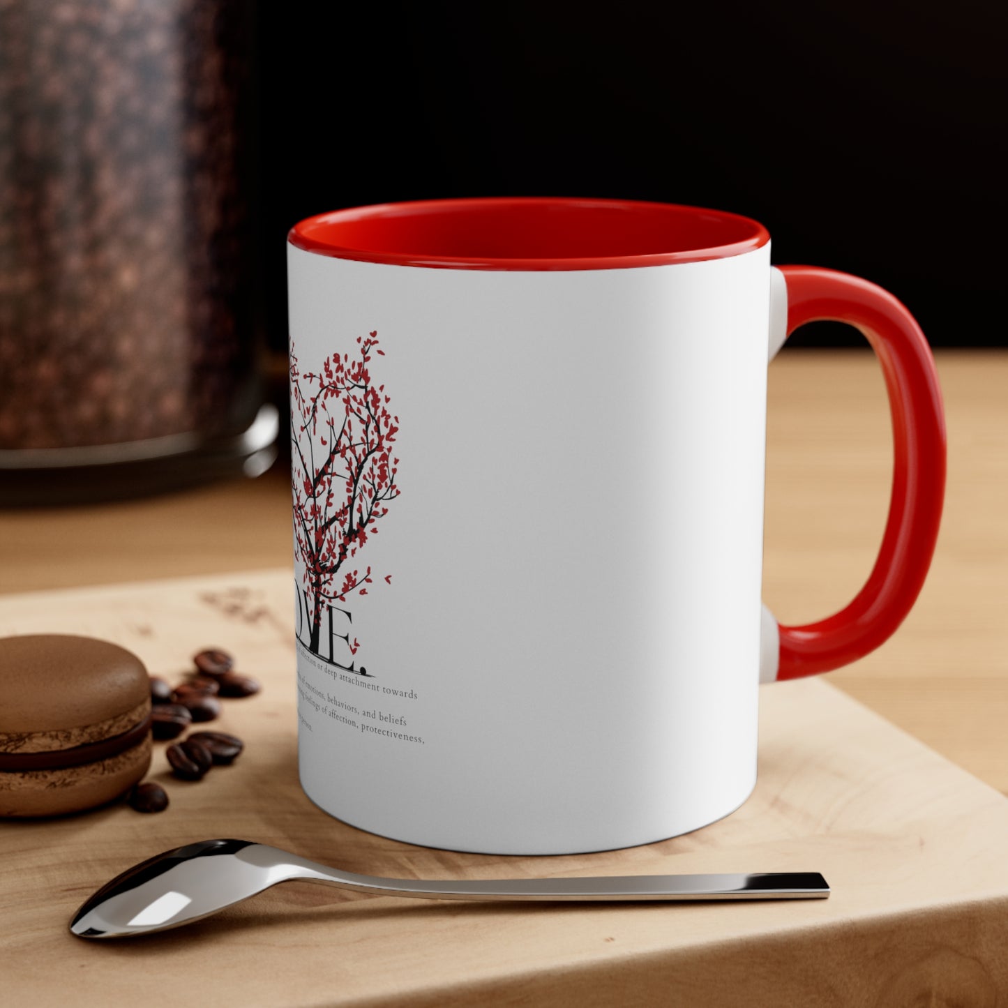 Love Heart Definition Accent Coffee Mug, 11oz Valentin Gift