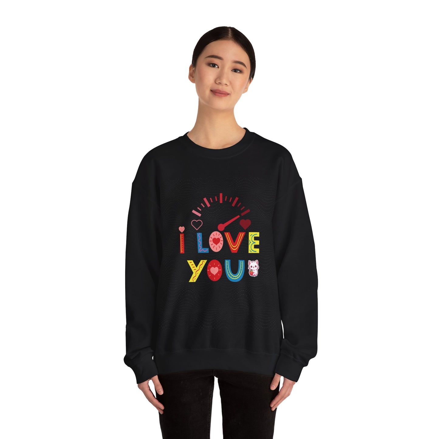 I Love You Gauge" Unisex Heavy Blend Crewneck Sweatshirt - Cozy Comfort for Every Season