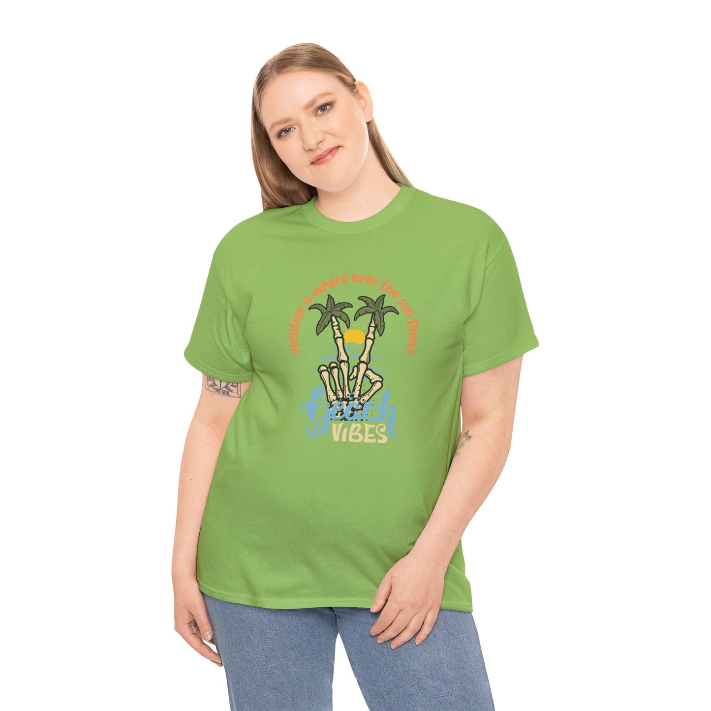 Elevate The Vibes Vacation Unisex Heavy Cotton Tee