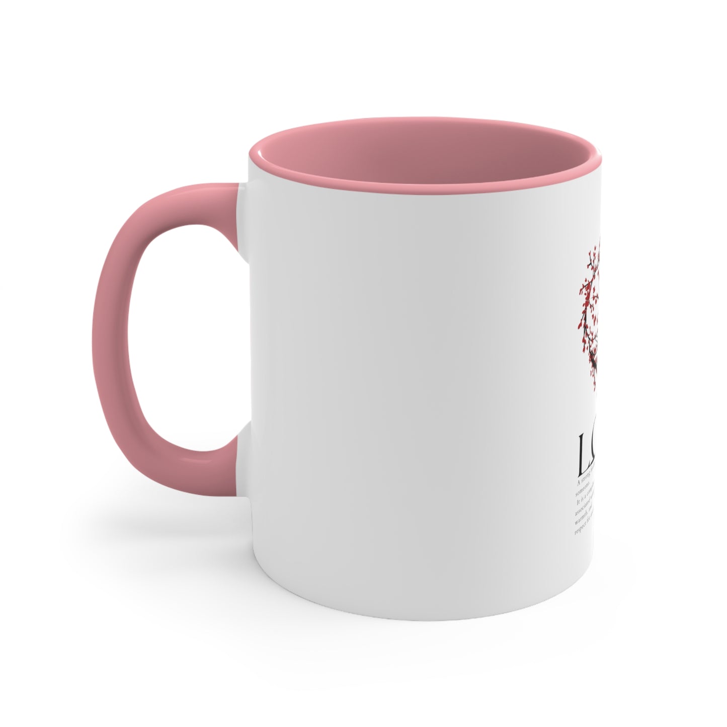 Love Heart Definition Accent Coffee Mug, 11oz Valentin Gift