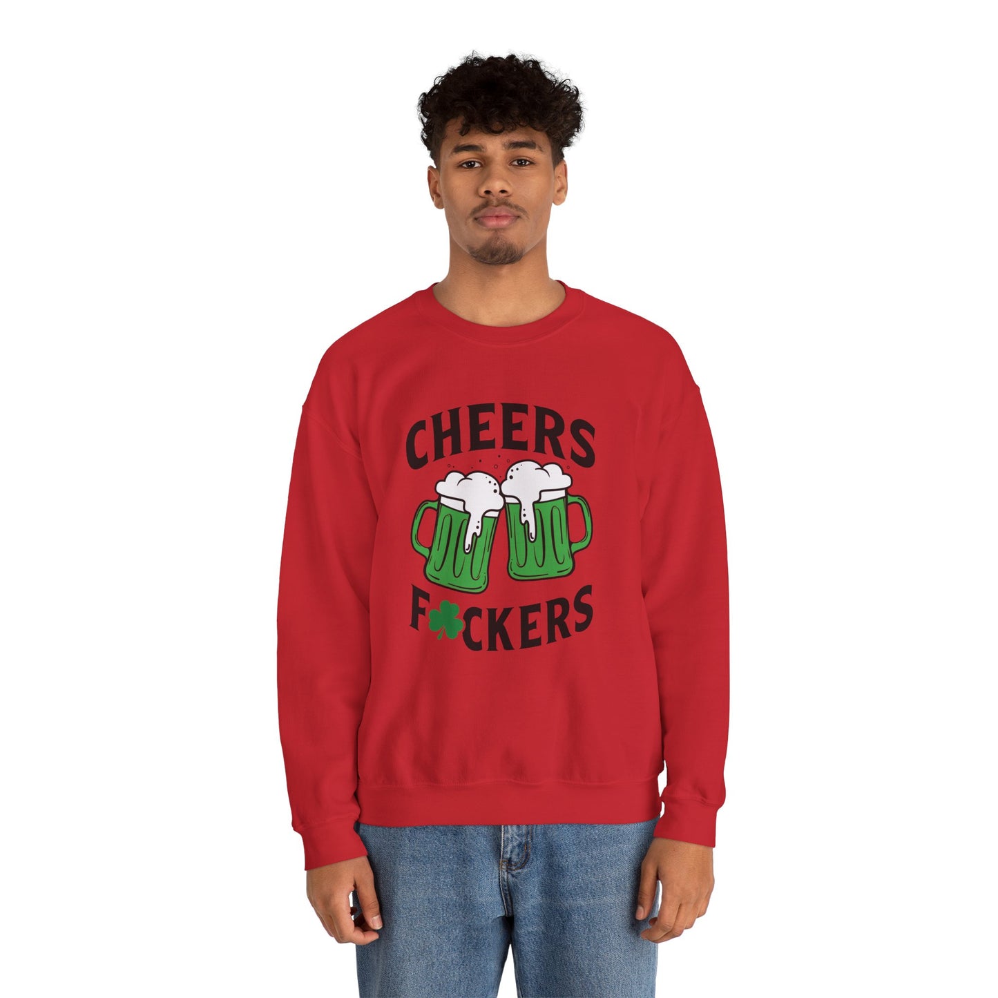 Cozy Comfort: Cheers Fu$kers Unisex Heavy Blend Crewneck Sweatshirt